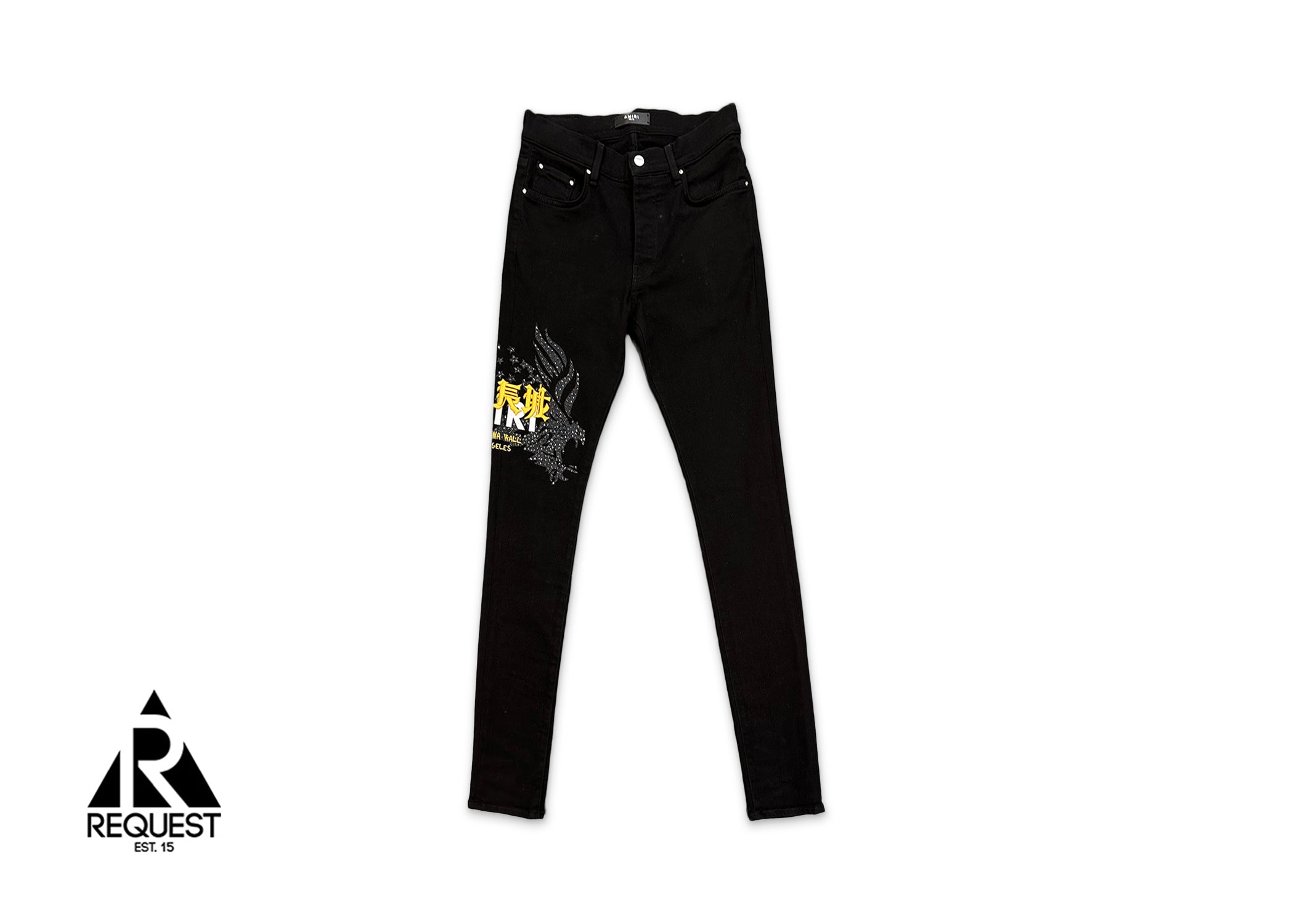 Amiri TGCW Crystal Skinny Jean "Black"