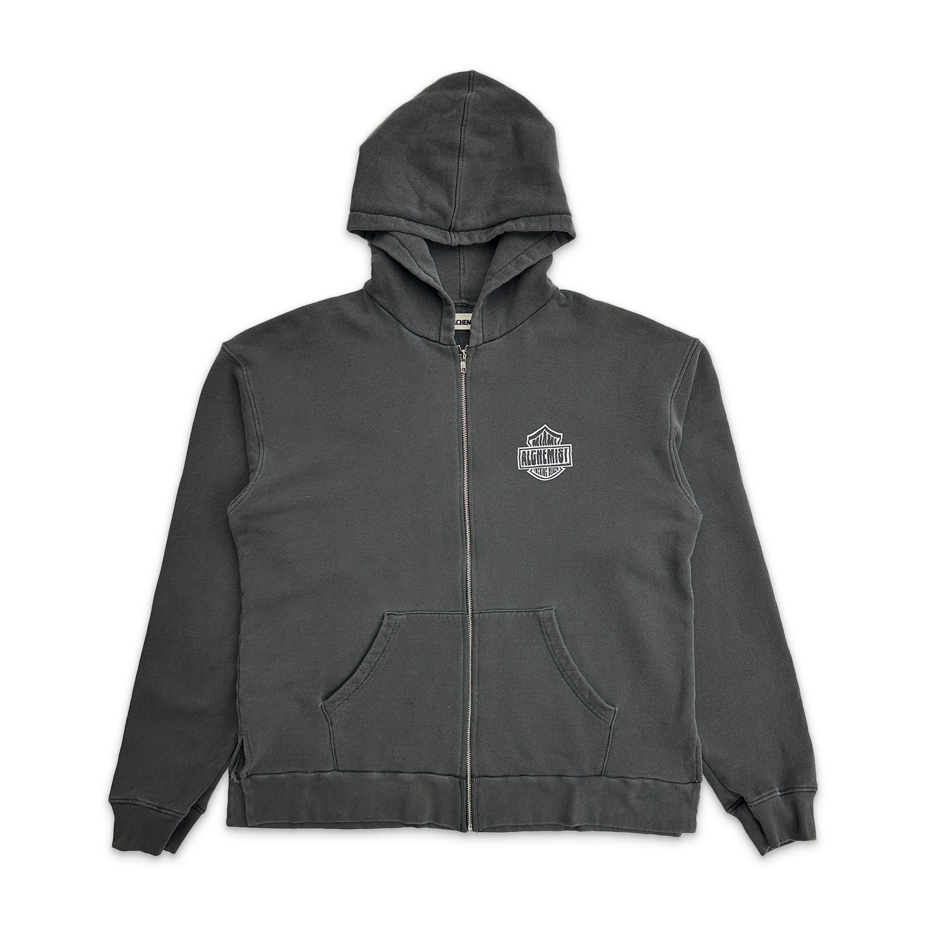 Alchemist, Wavy Zip Hoodie "Faded Black"