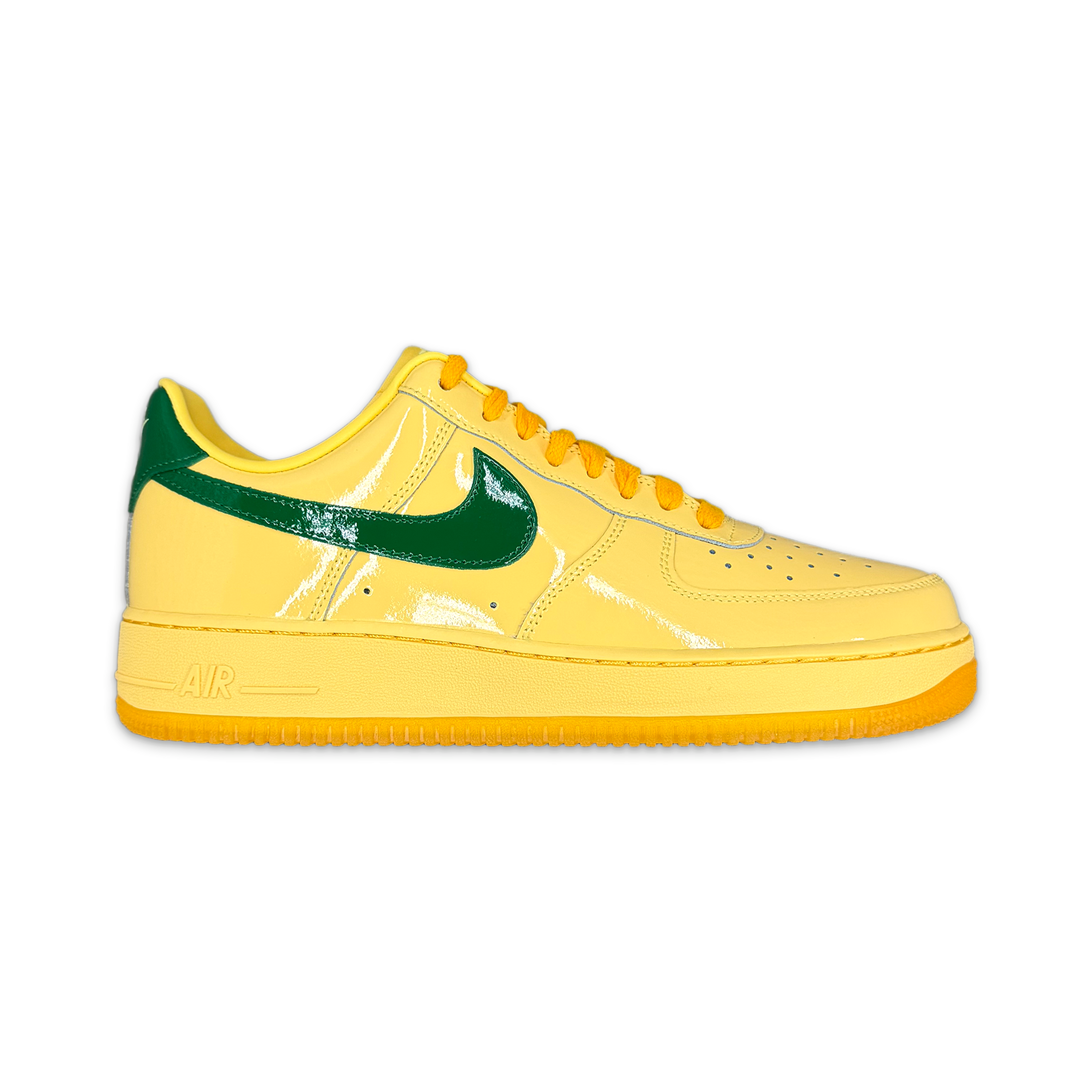 Nike, Air Force 1 Low “Patent Leather Topaz Gold Pine Green"