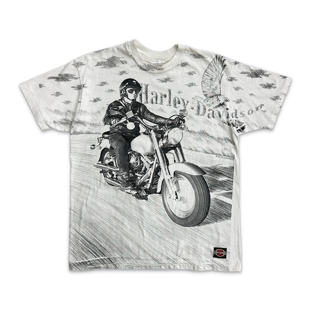 Harley All Over Tee "White"