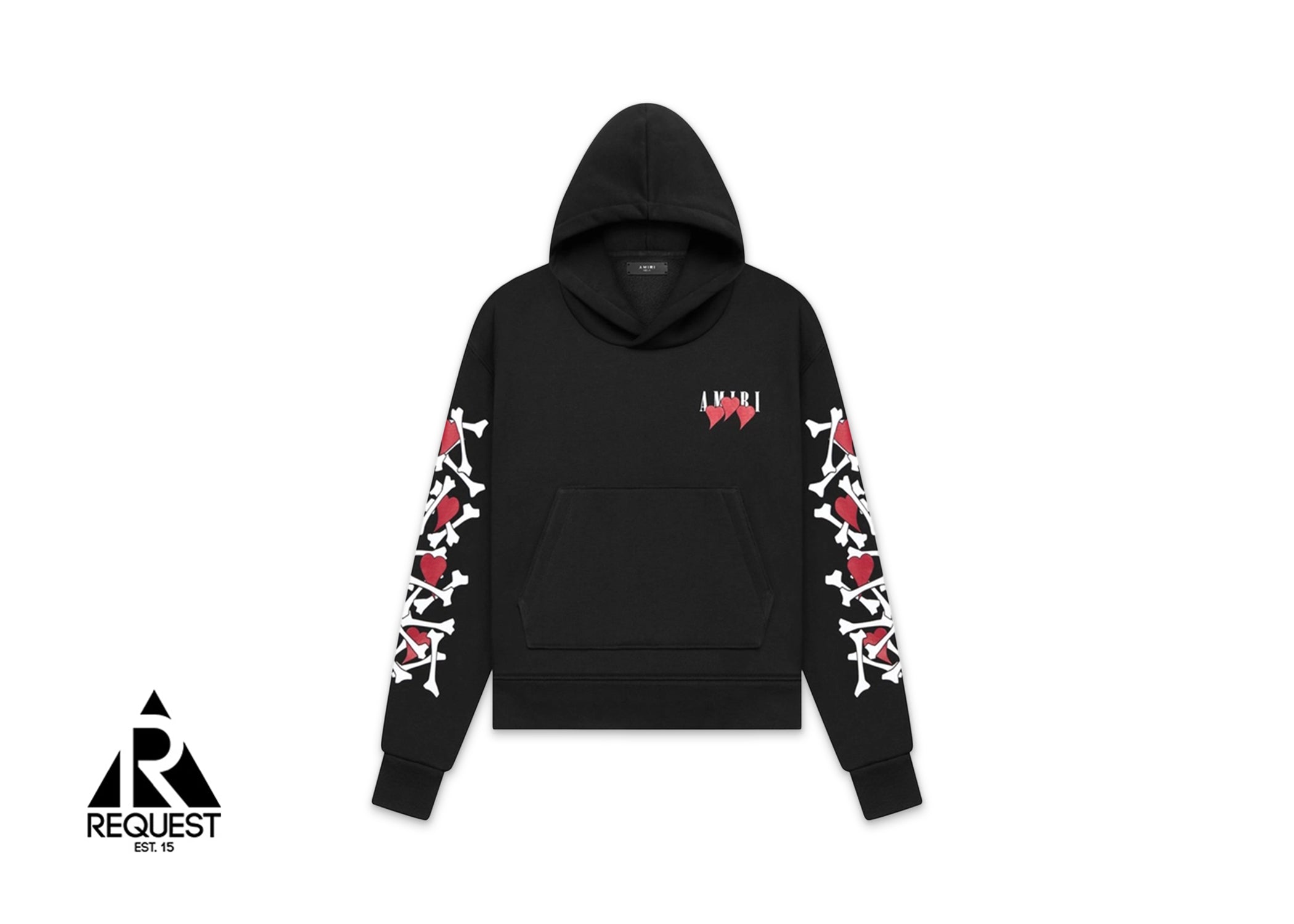 Amiri Three Heart Bones Hoodie "Black"