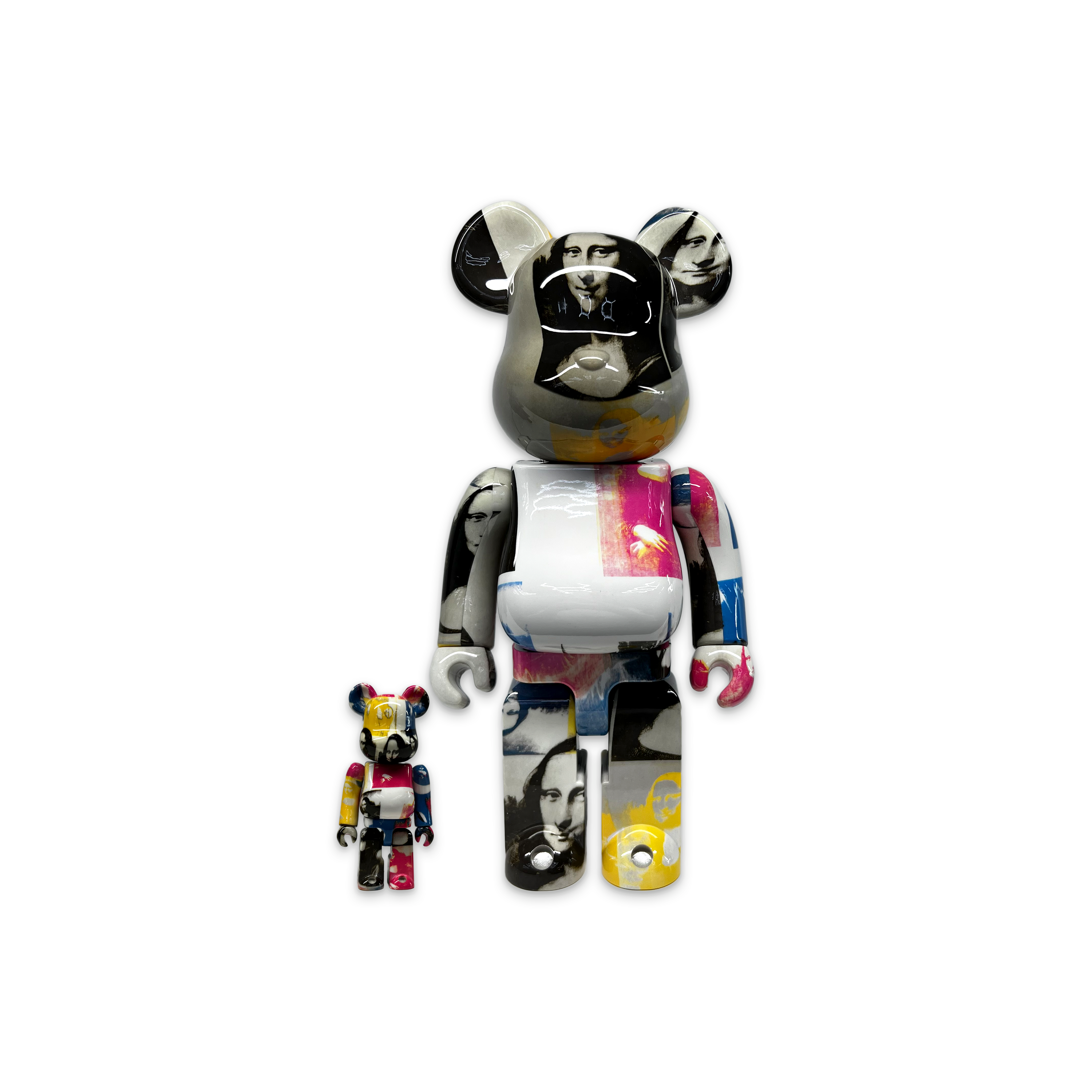 Medicom, Andy Warhol Double Mona Lisa Bearbrick 400% & 100%