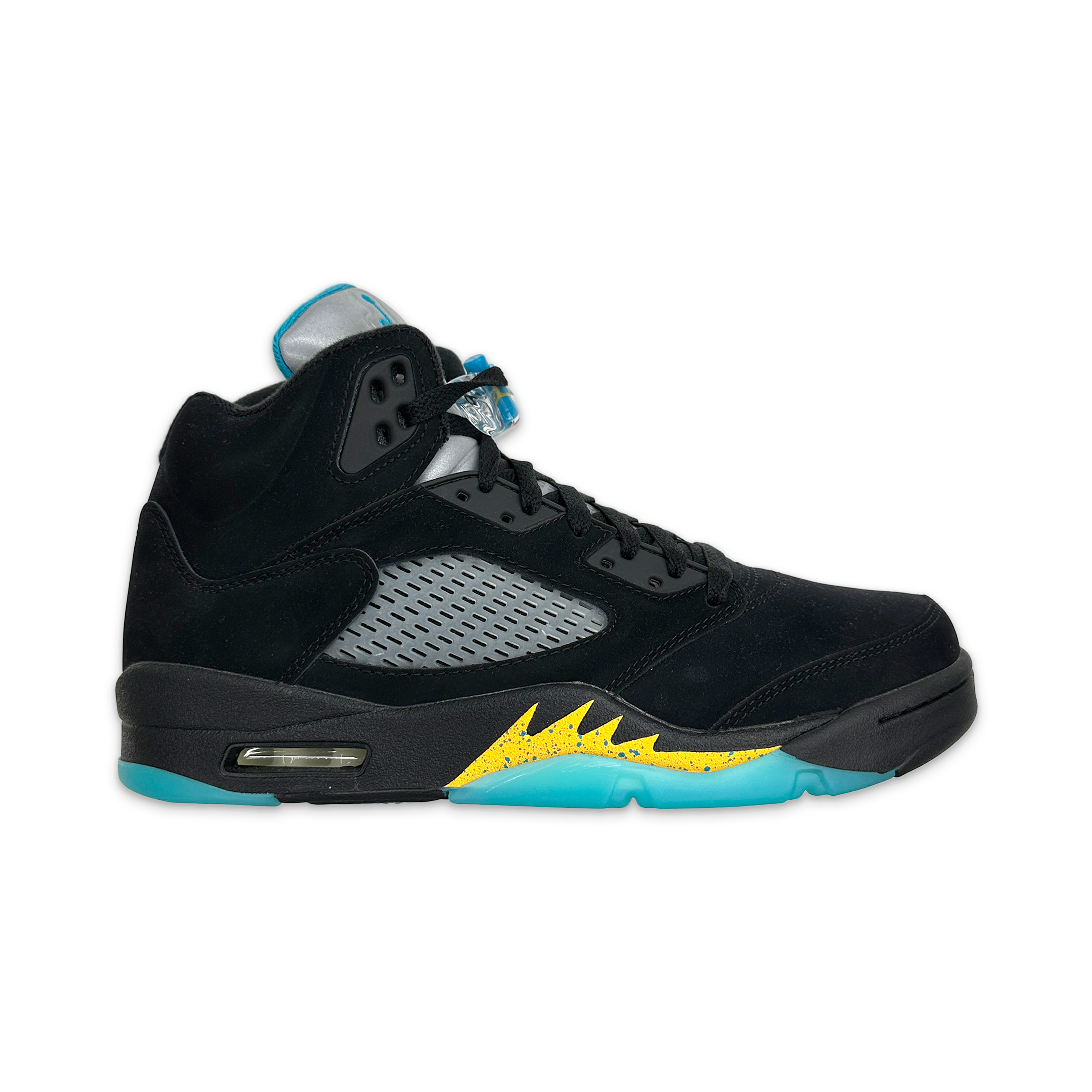 black yellow blue jordan 5