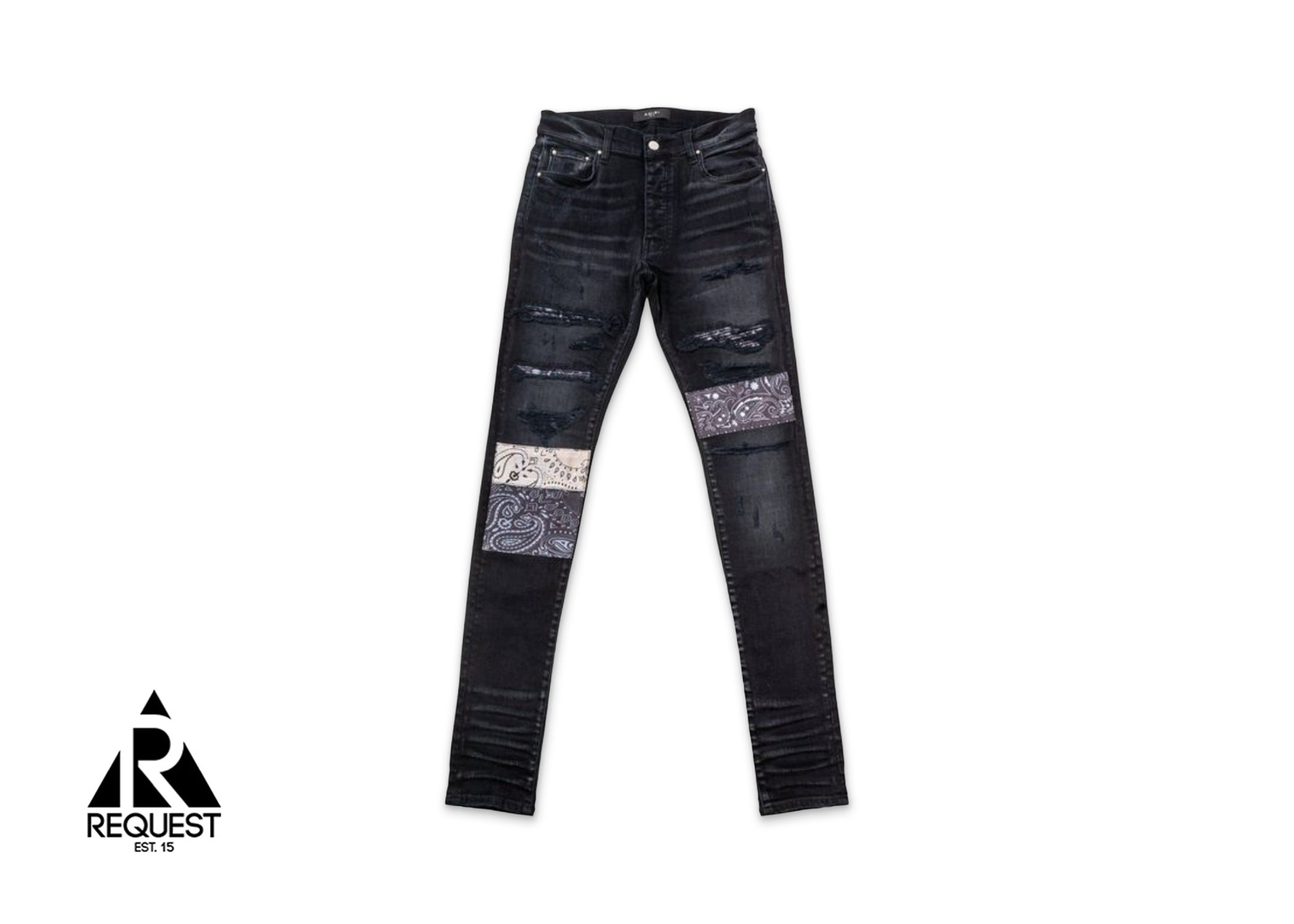 Amiri Artpatch Vintage Bandana Denim "Aged Black"