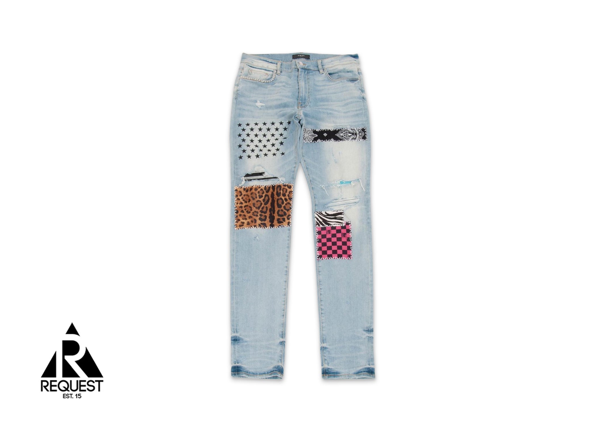 Amiri Artpatch Denim "Light Indigo"