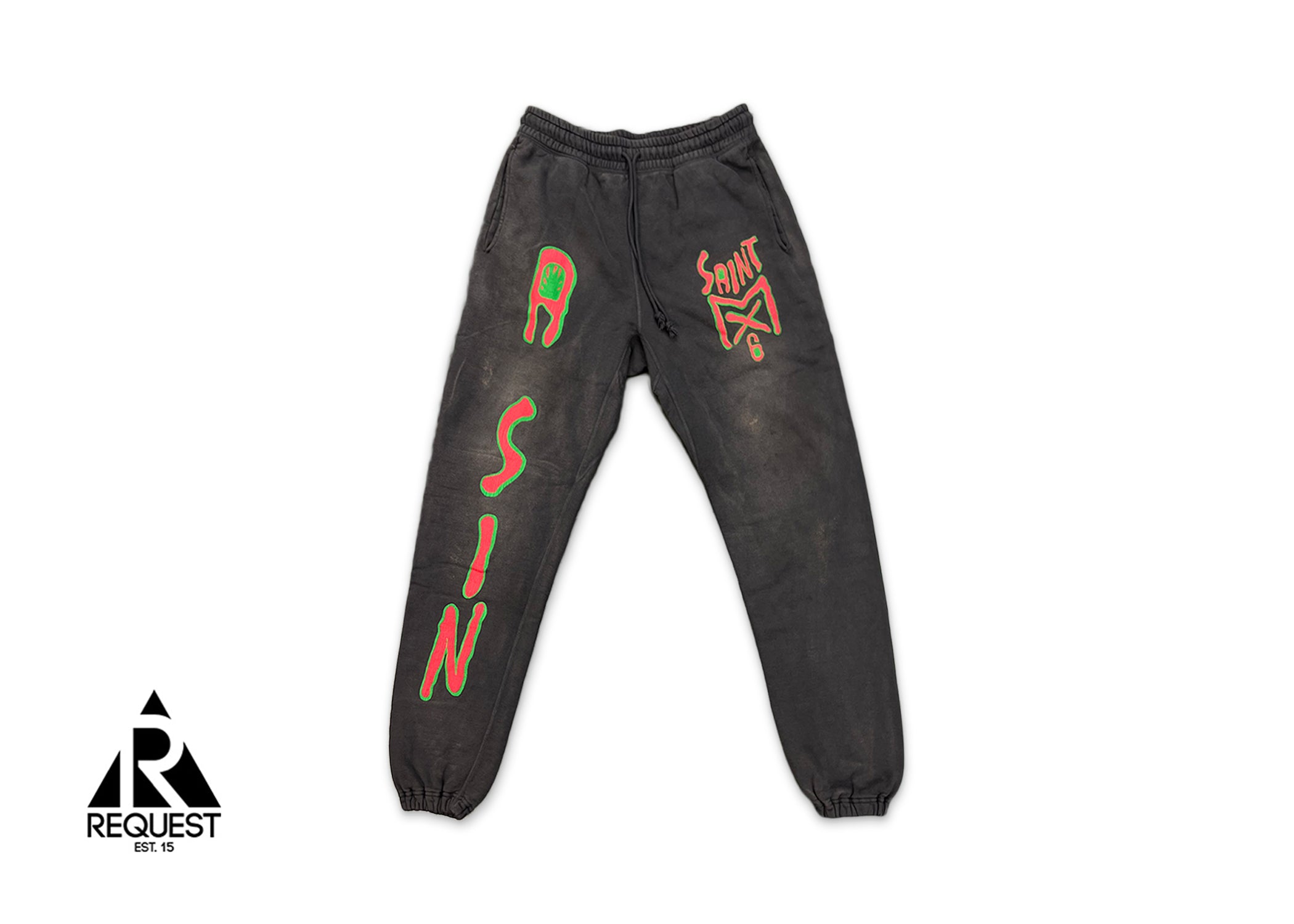 ＜SAINT MICHAEL＞SWEAT PANTS_VLONE BLACK X Vlone Bone Black Sweatpants | The Webster