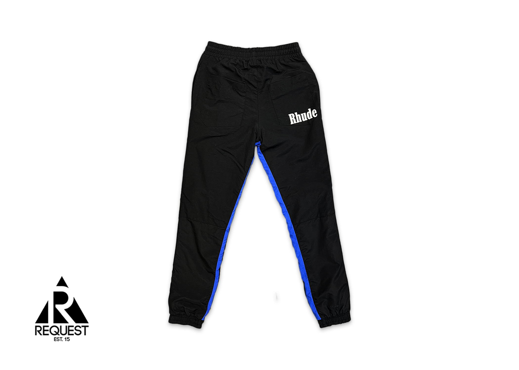 Rhude x Mclaren Logo Print Track Pants "Black/Blue"