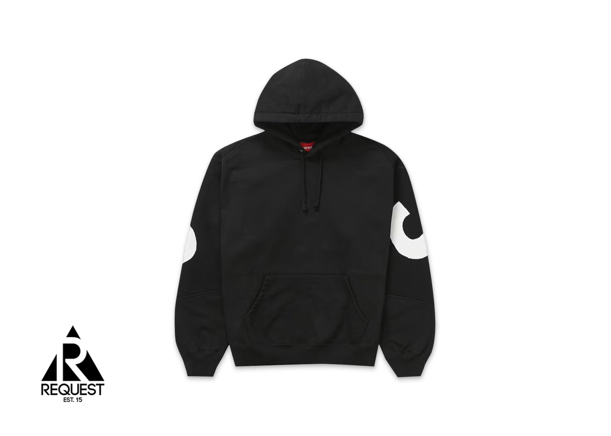 Supreme Big Logo Jacquard Hooded Sweatshirt "Black"