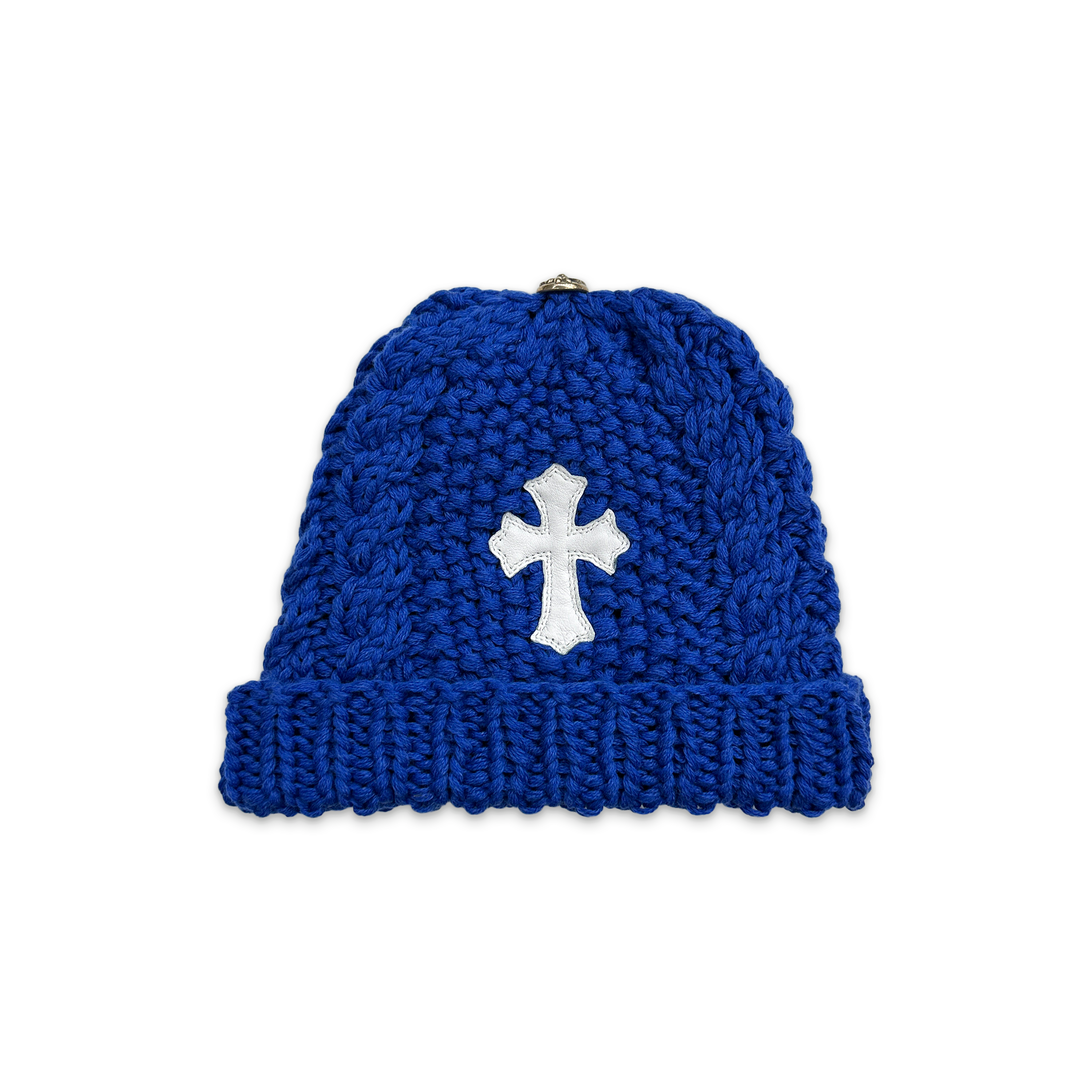 Chrome Hearts, Kids Cross Patch Cashmere Beanie Art Basel Exclusive "Blue"