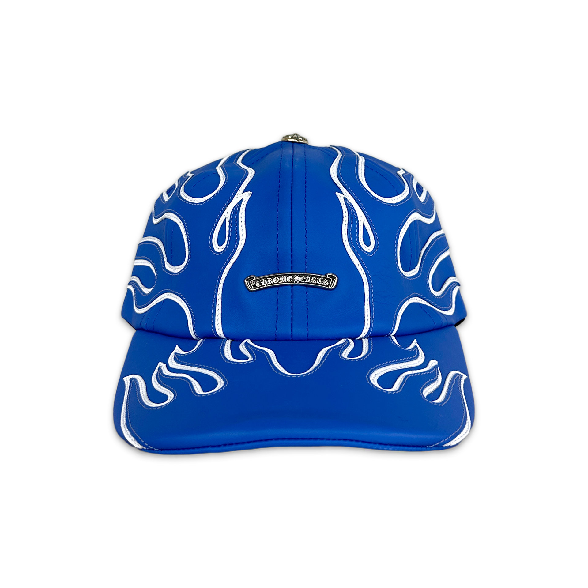Leather Flame 6-Panel Gunslinger Hat 