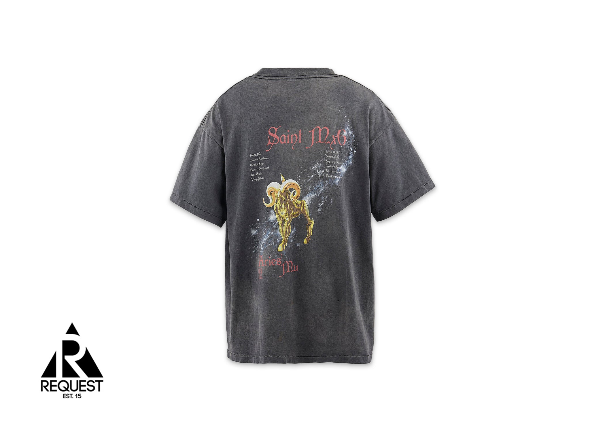 Saint Michael x Saint Seiya Aries Mu Tee "Vintage Black"