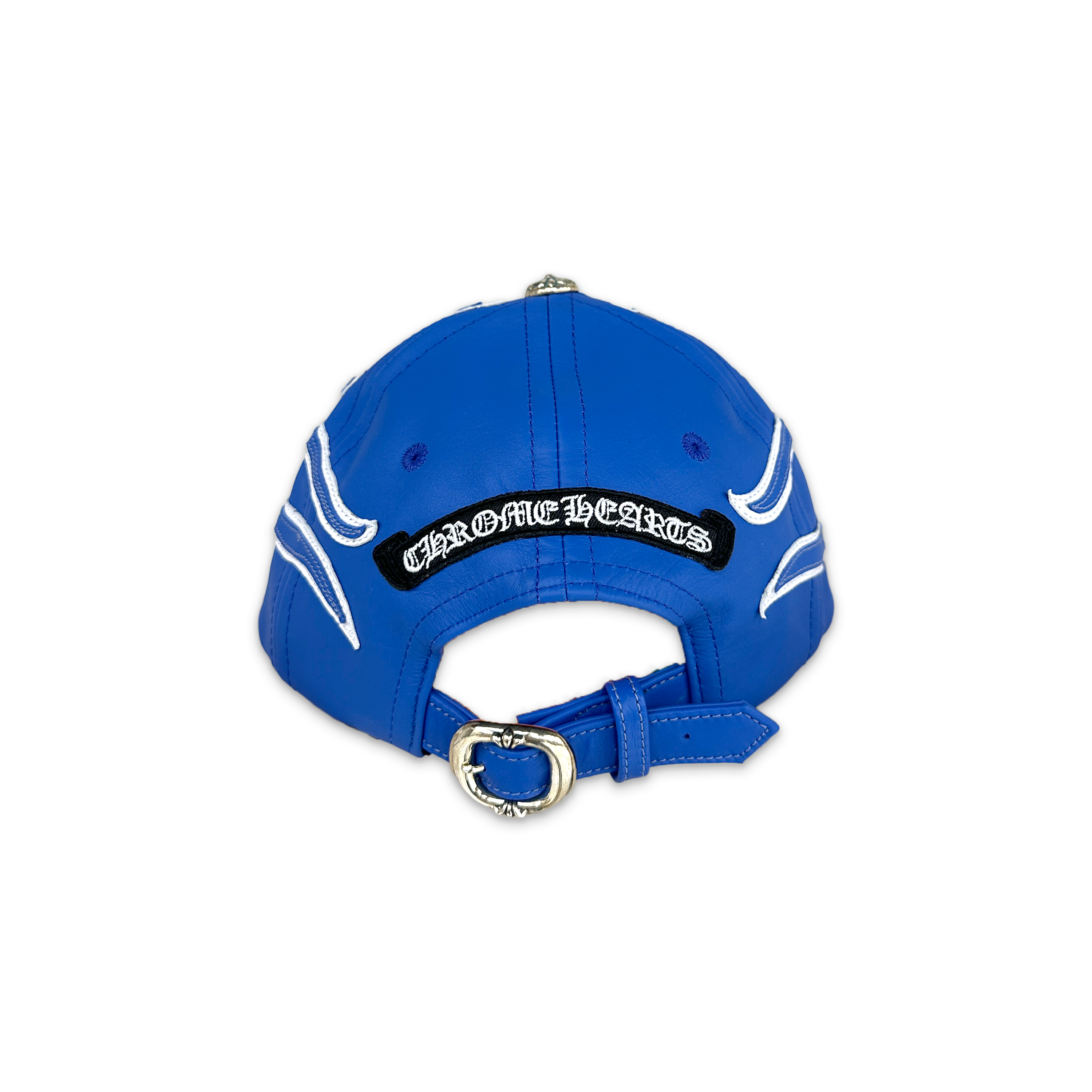 Chrome Hearts, Leather Flame 6-Panel Gunslinger Hat "Blue"