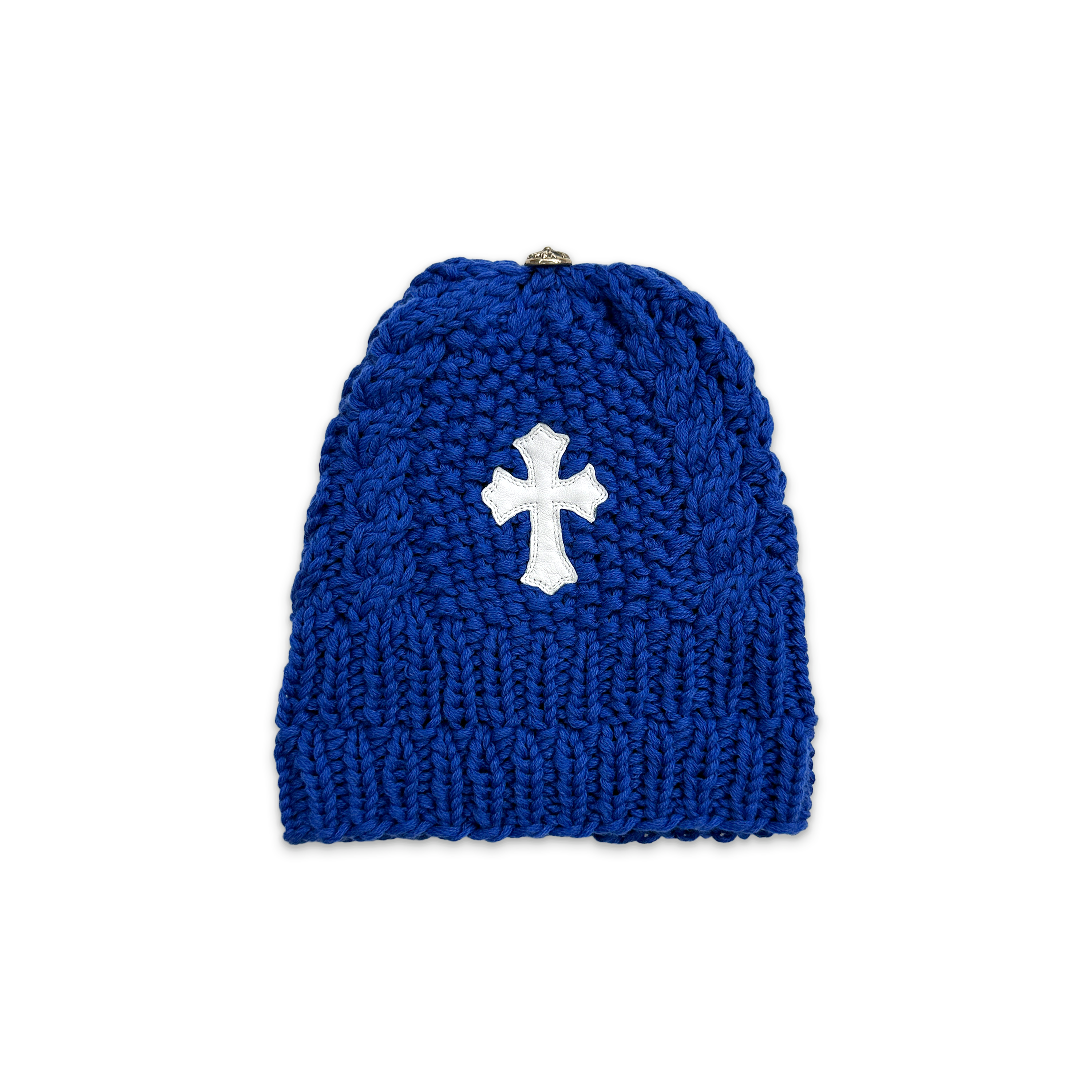 Chrome Hearts, Kids Cross Patch Cashmere Beanie Art Basel Exclusive "Blue"