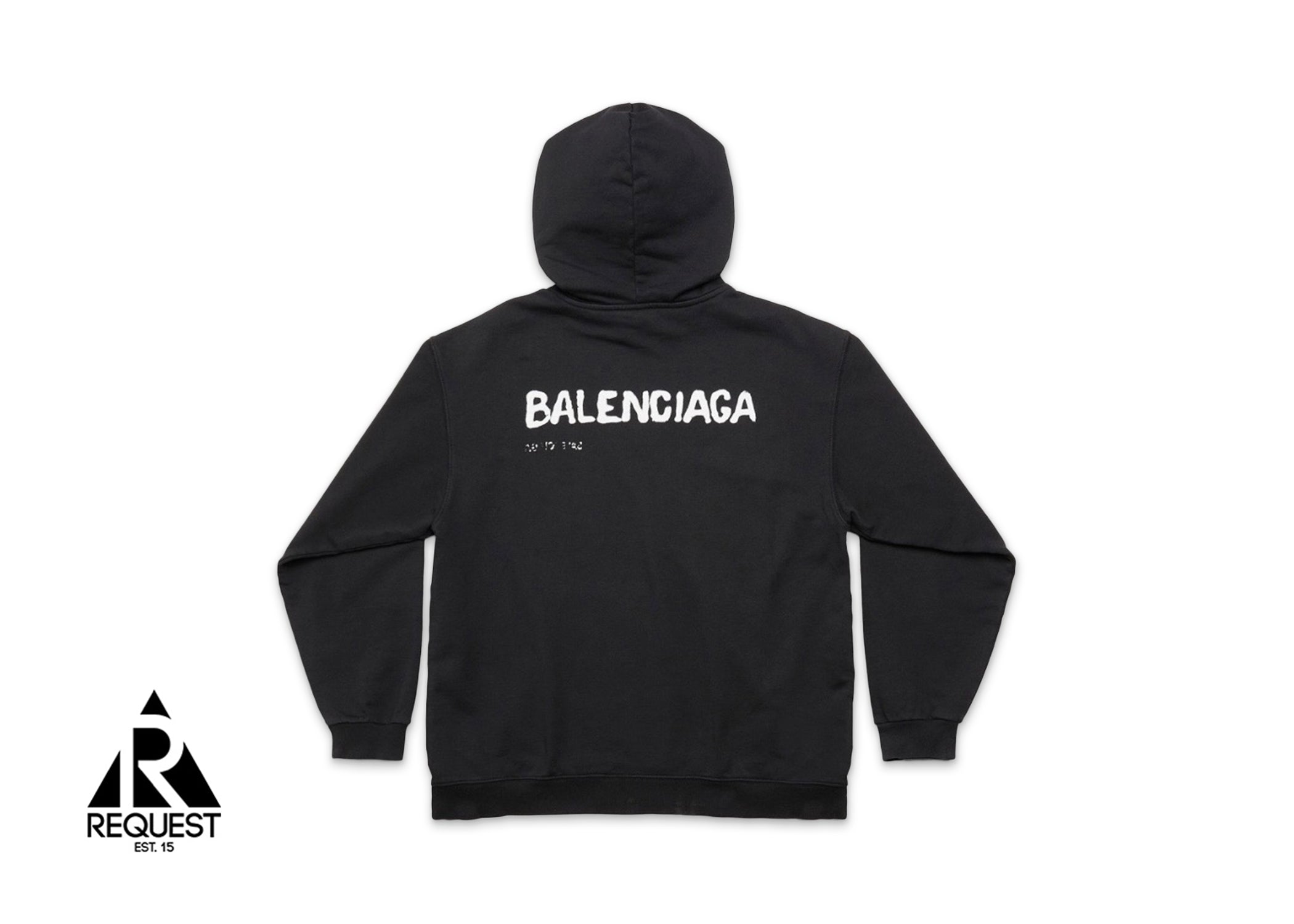 Balenciaga Hand Drawn Logo Hoodie "Black"