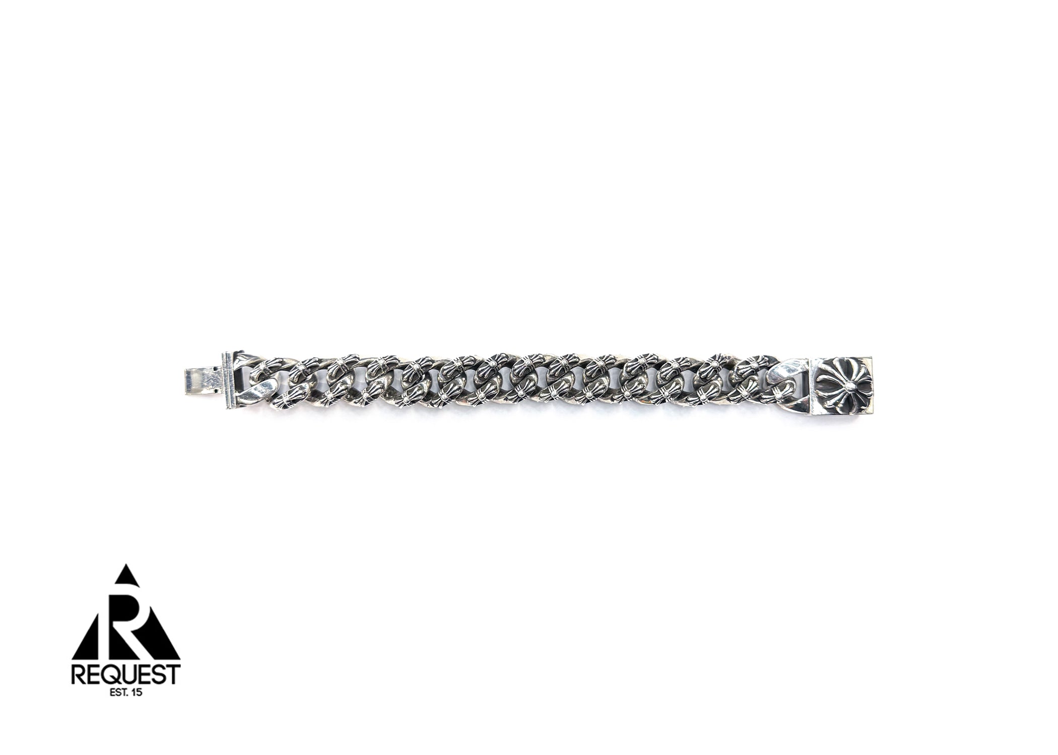 XL Extra Fancy Cuban Link Bracelet "Plus Cross"