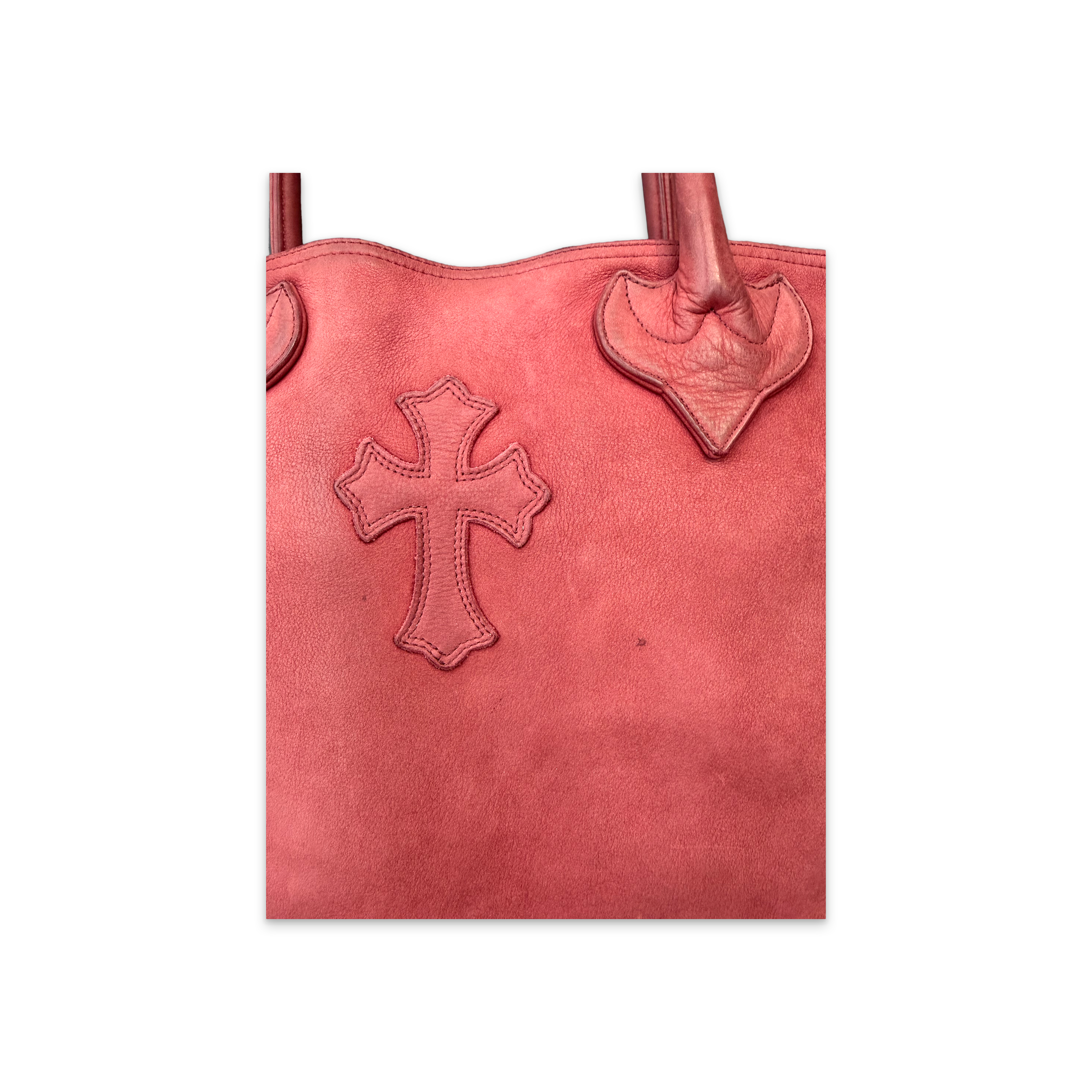 Chrome Hearts, Suede Cross Tote Bag "Red"
