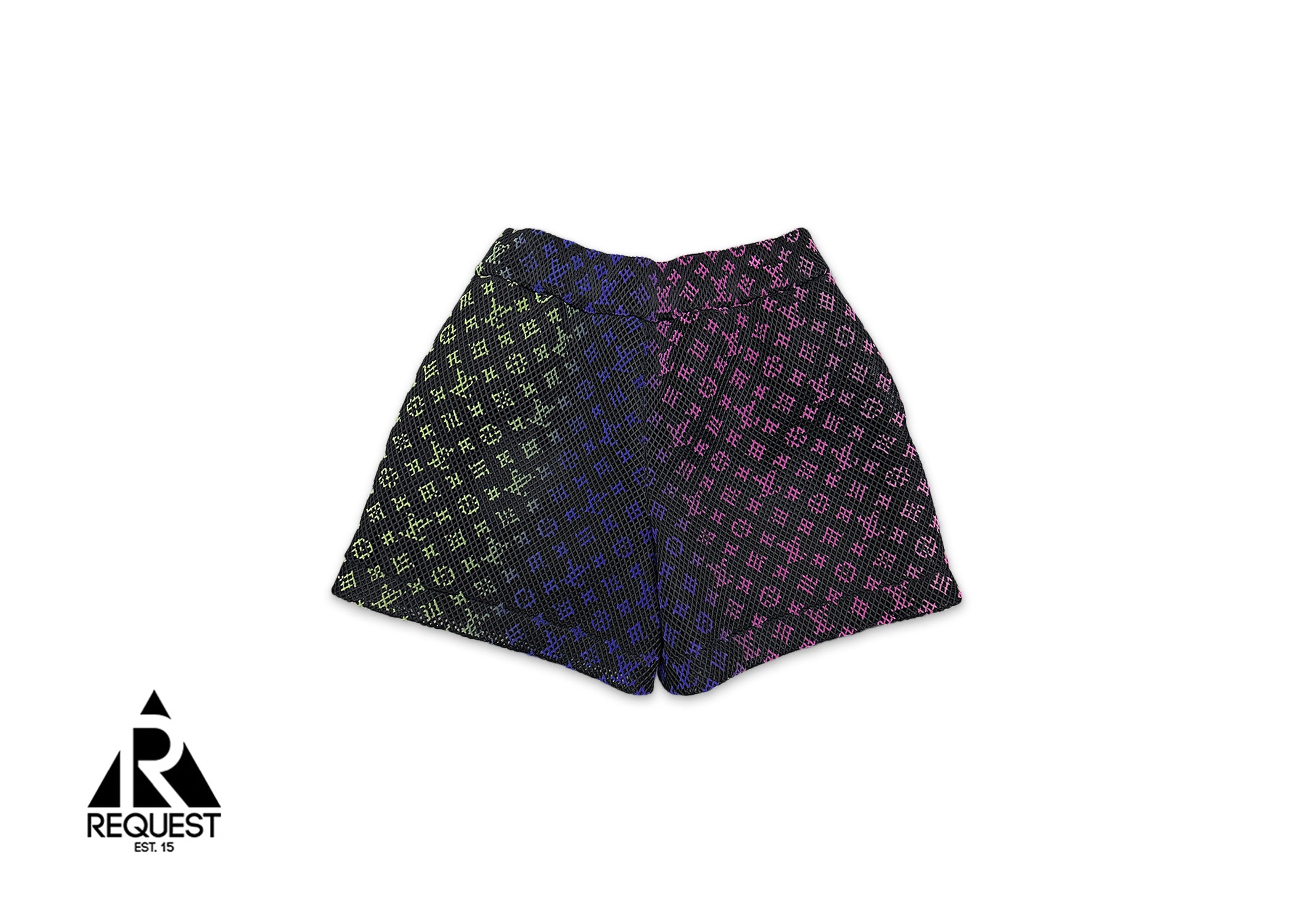 Louis Vuitton, Gradient Monogram Mesh Shorts “Multicolor”