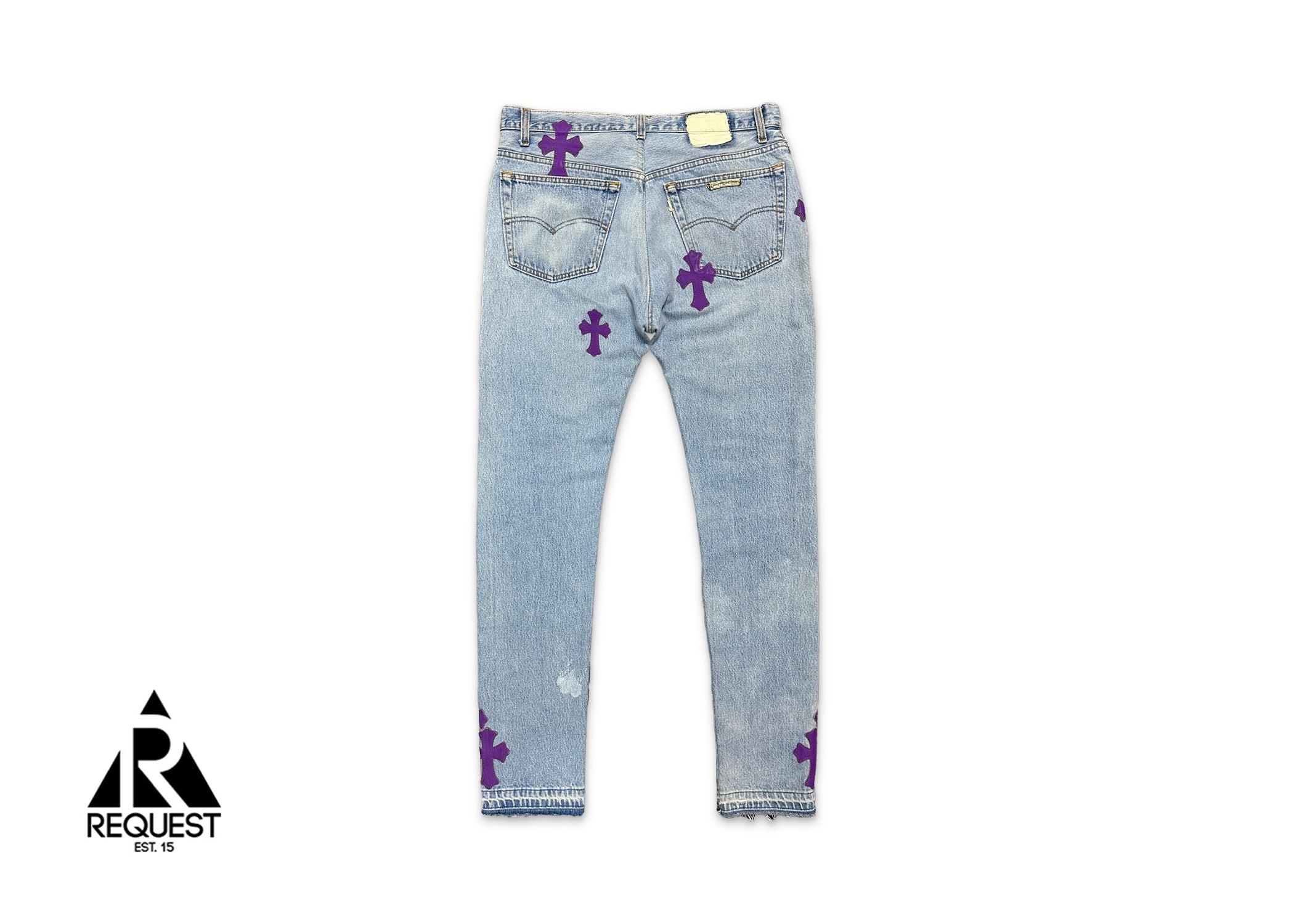 Levi's Light Wash 1/1 Denim "Purple Crosses"