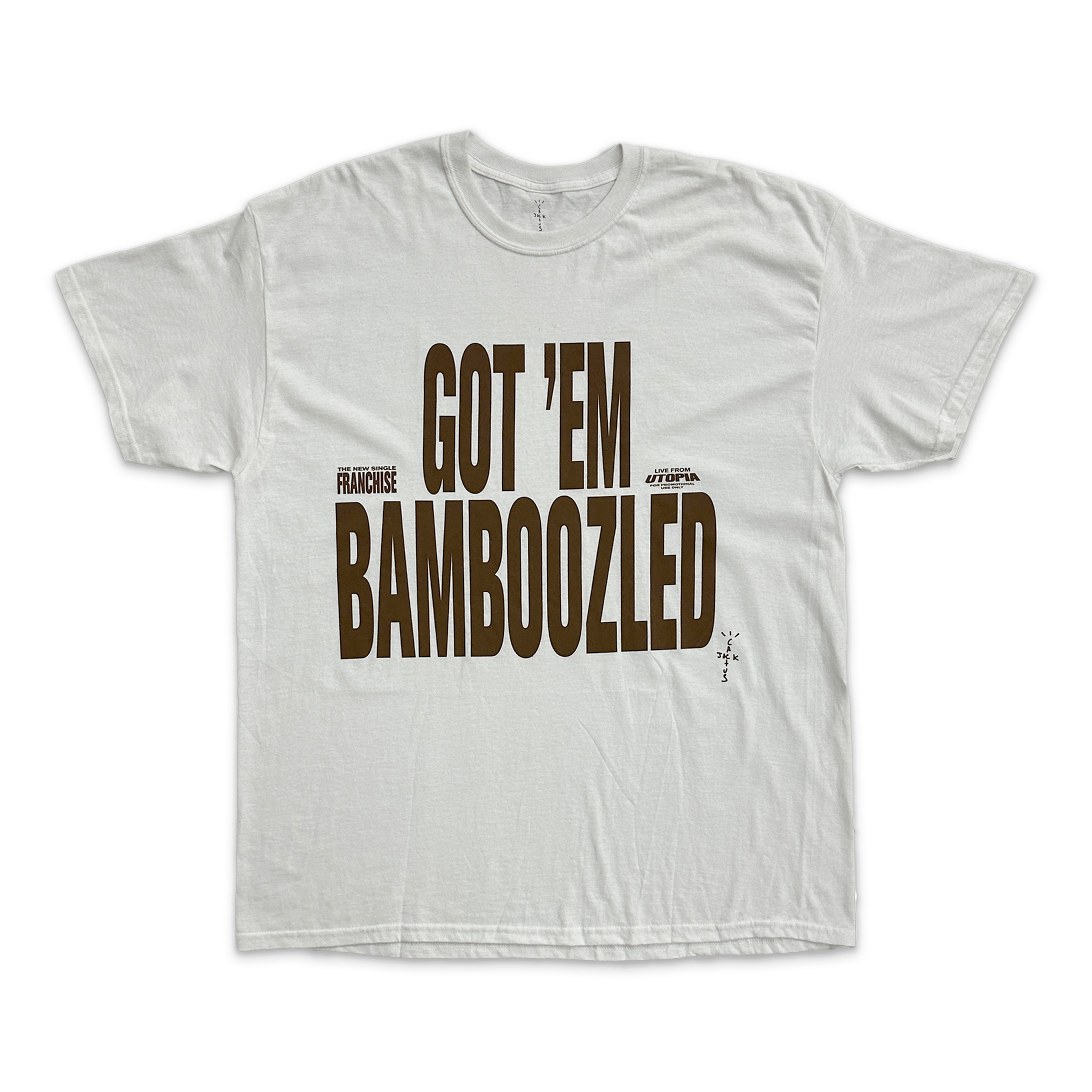 Travis Scott, Travis Scott Franchise Promo II Bamboozled Tee "White"