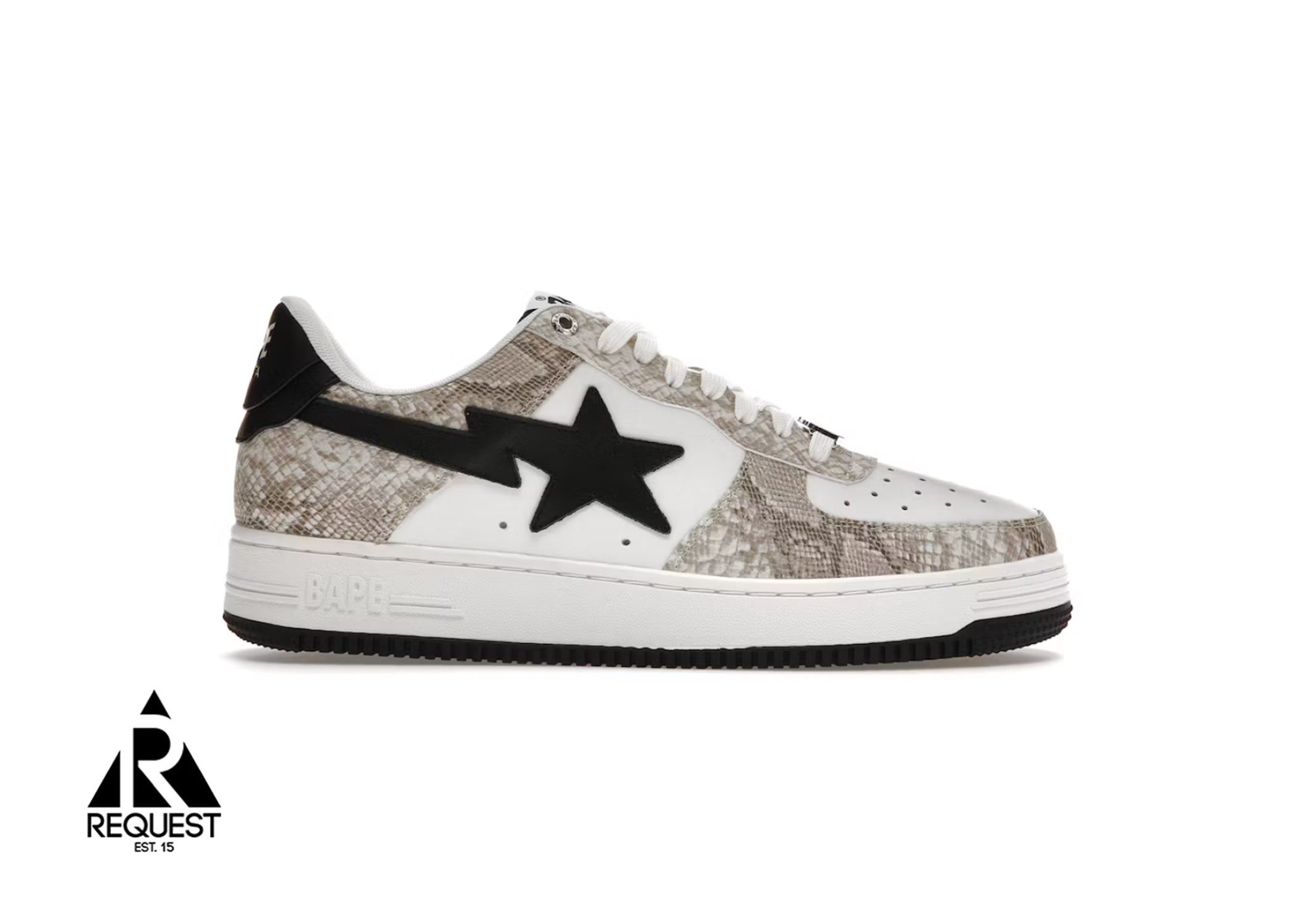 A Bathing Ape Bapesta "Snake Skin Beige"