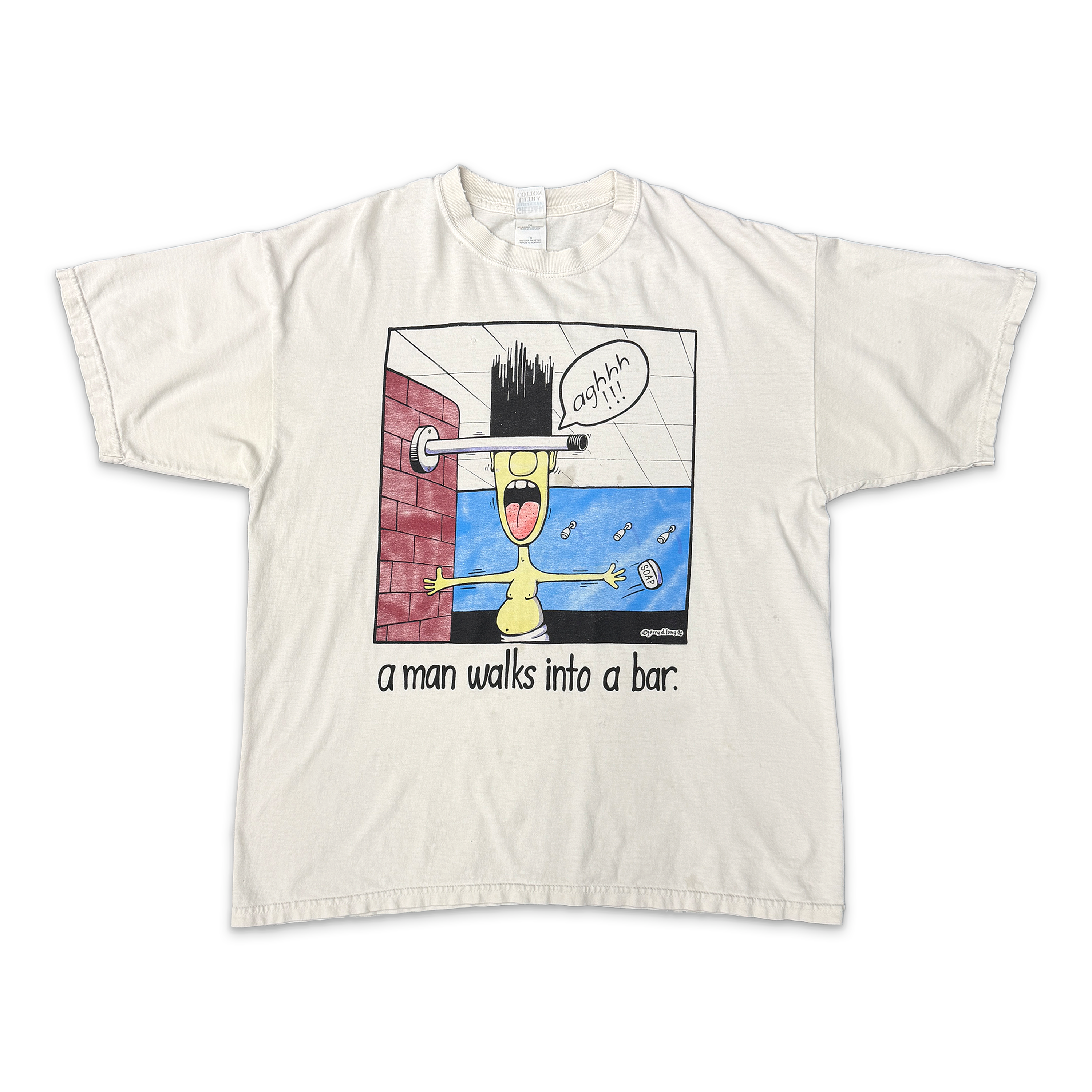 A Man Walks Into A Bar Tee "White"