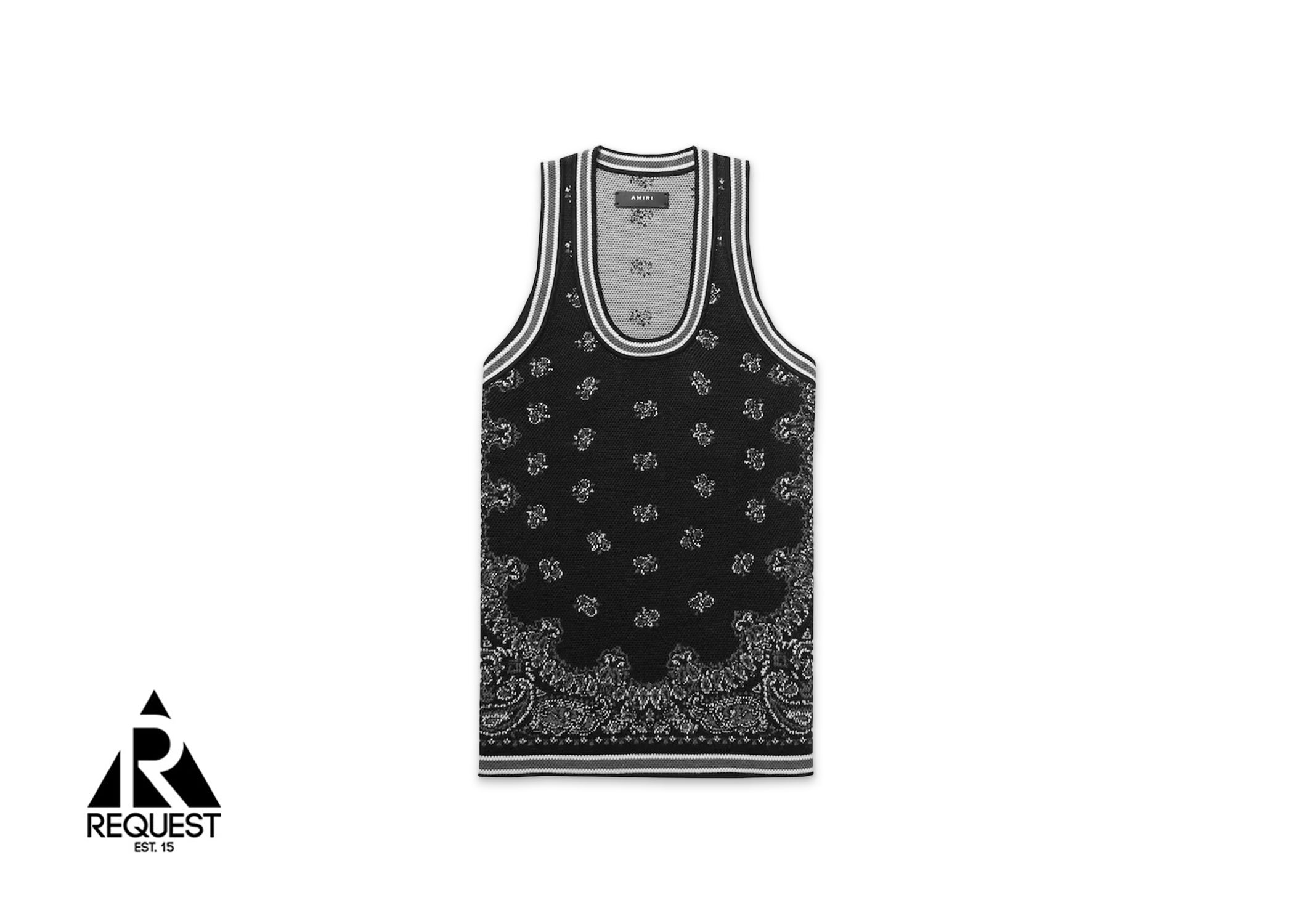 Amiri Bandana Basketball Tank Top "Black"