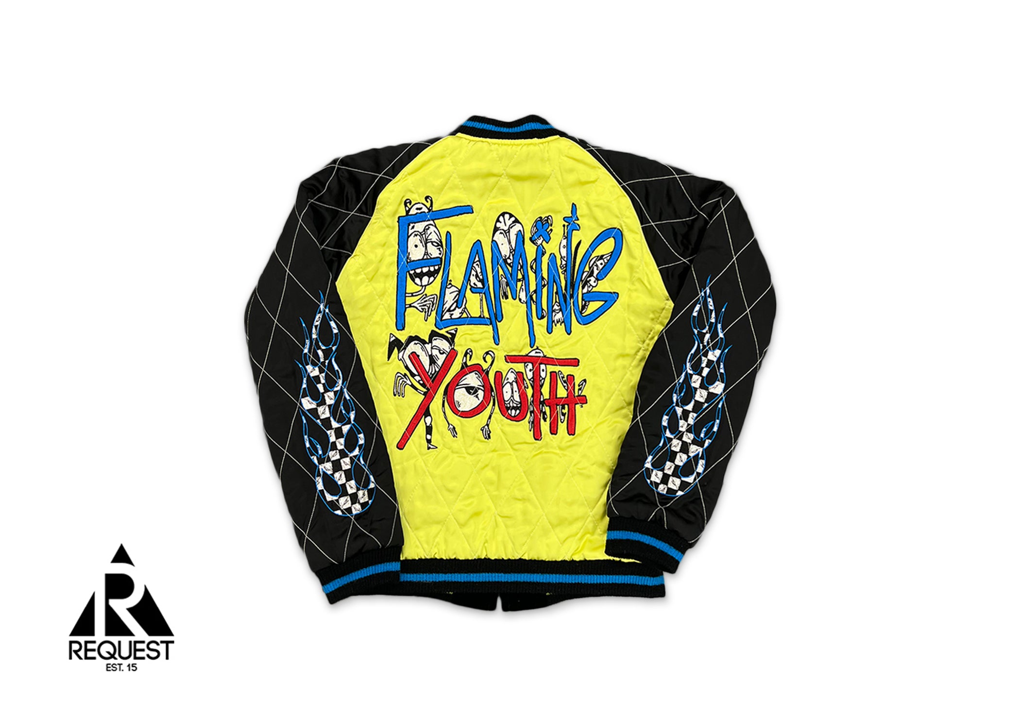 Chrome Hearts Matty Boy Flaming Youth Reversible Souvenir Jacket "Black/Yellow"