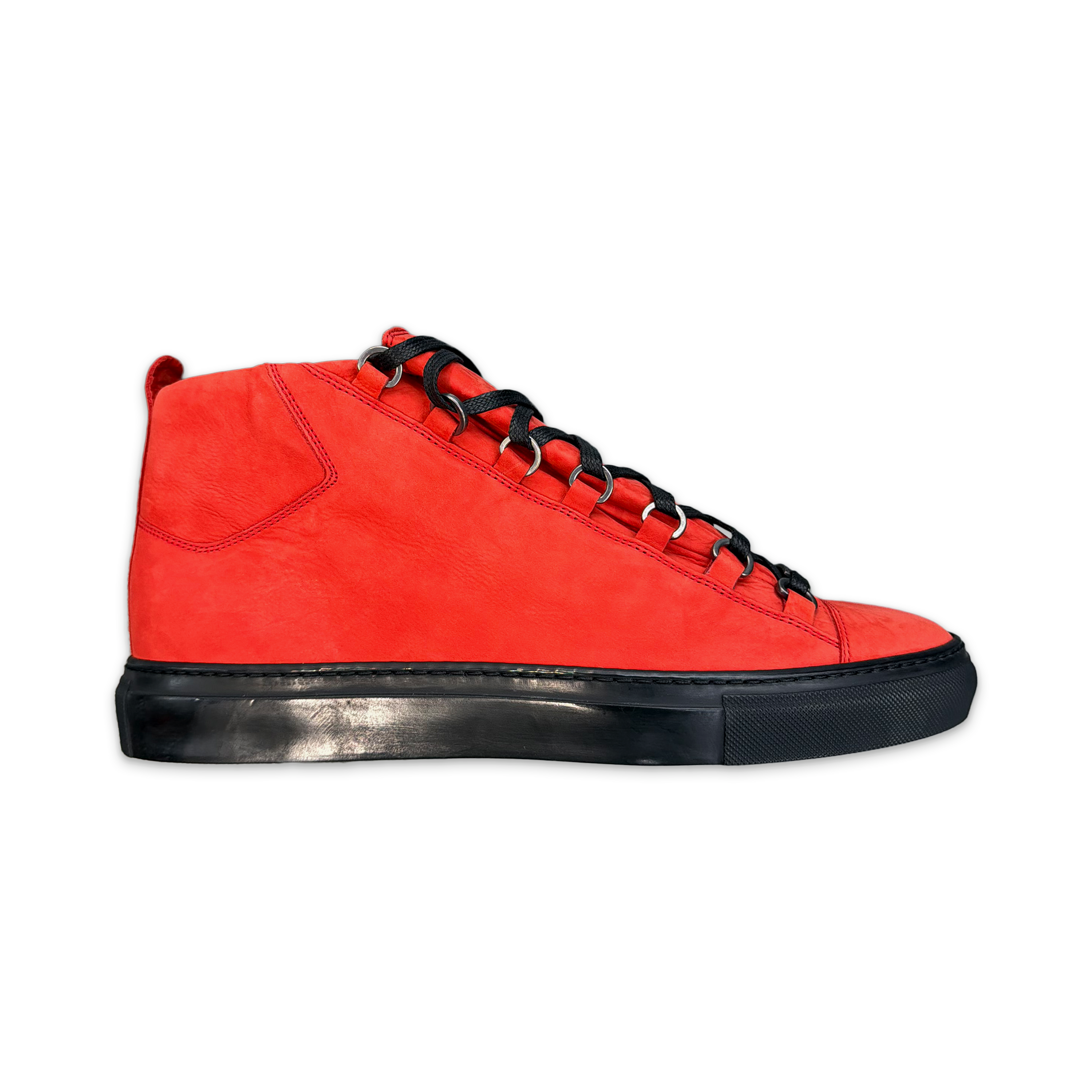 Balenciaga, Arena Suede High "Red Black"