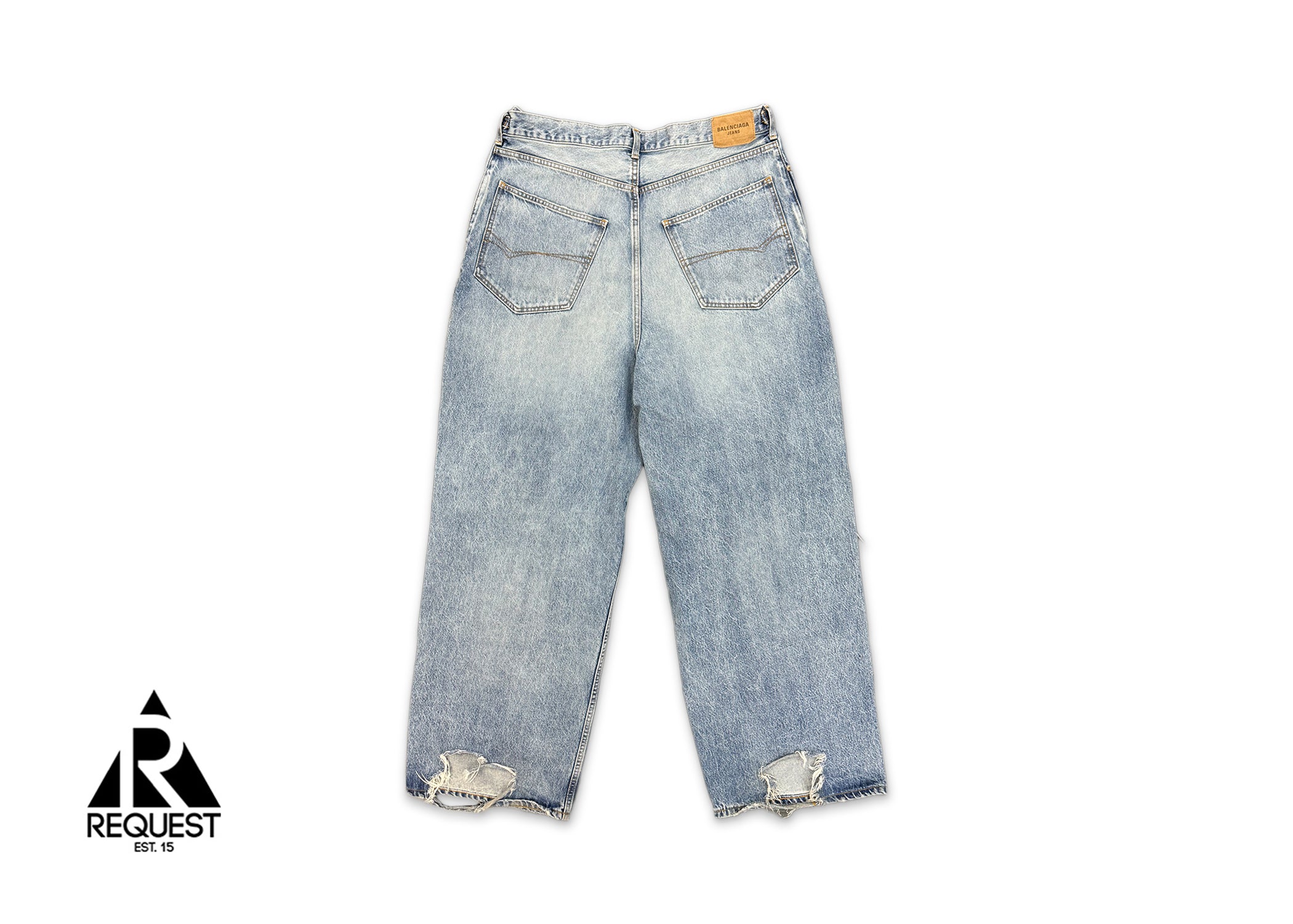 Distressed Baggy Skater Denim Jeans "Light Wash"