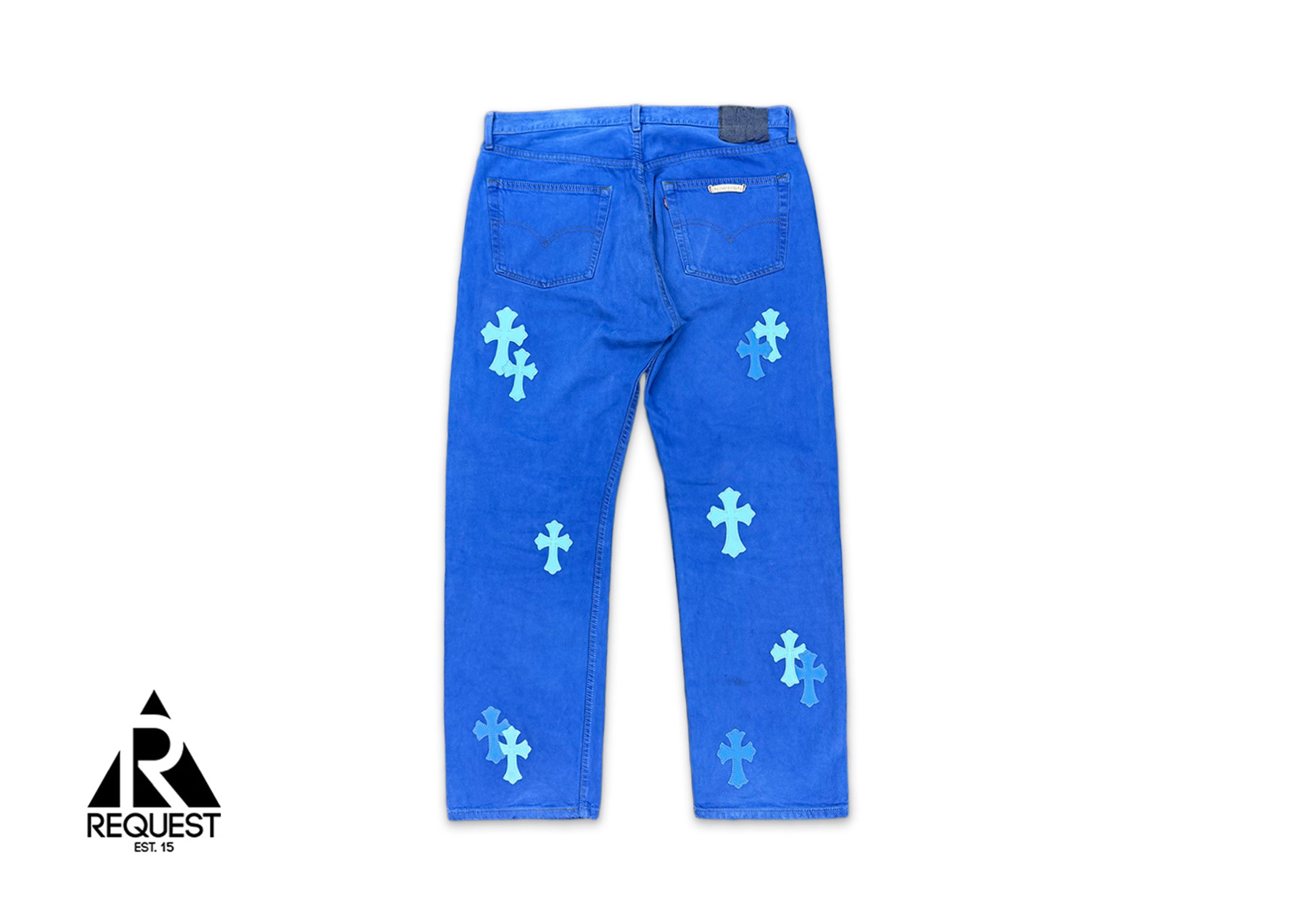 Chrome Hearts, Levi's Blue Denim London Exclusive "Blue & Light Blue Crosses"