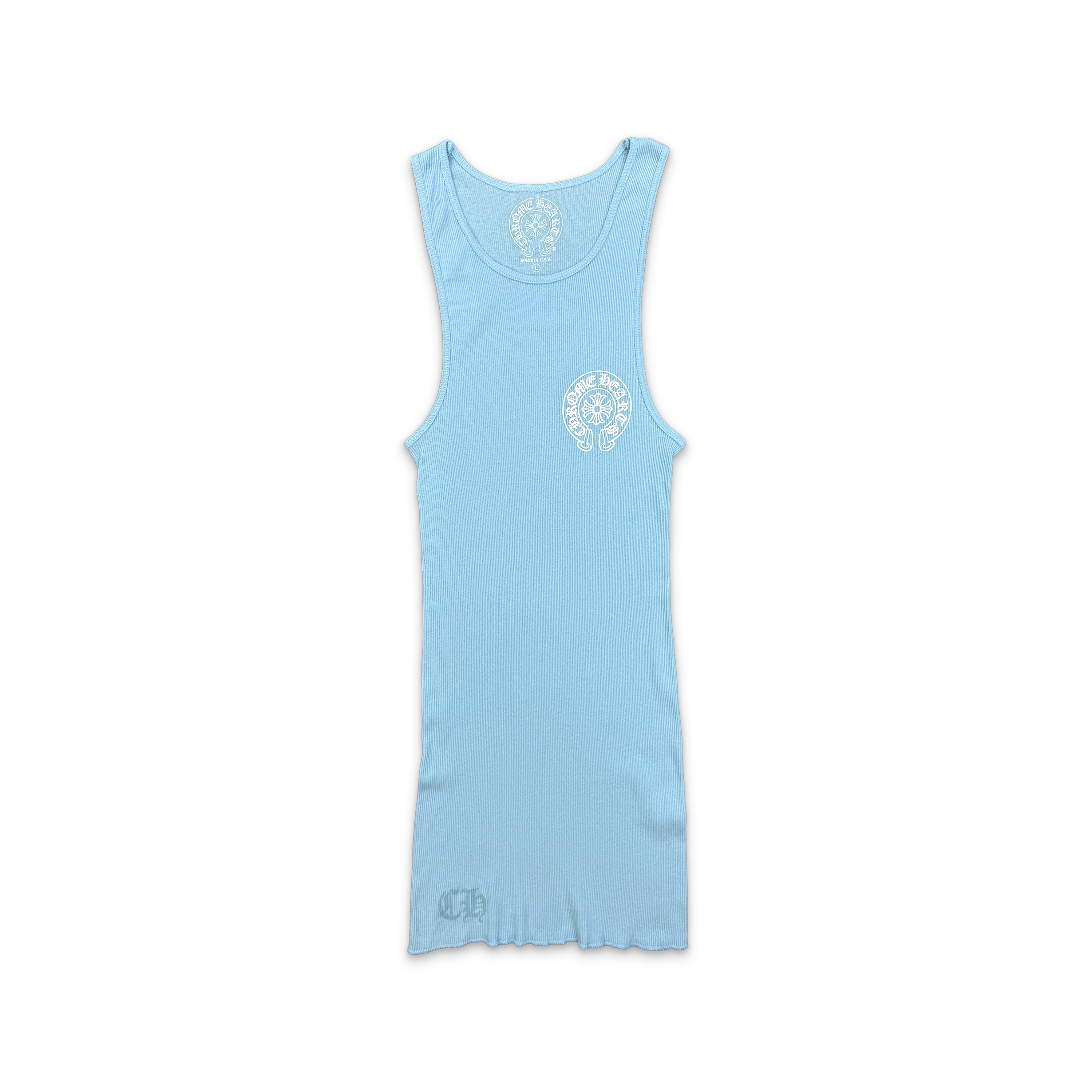 Chrome Hearts, Horseshoe Rib Tank Top "Baby Blue"