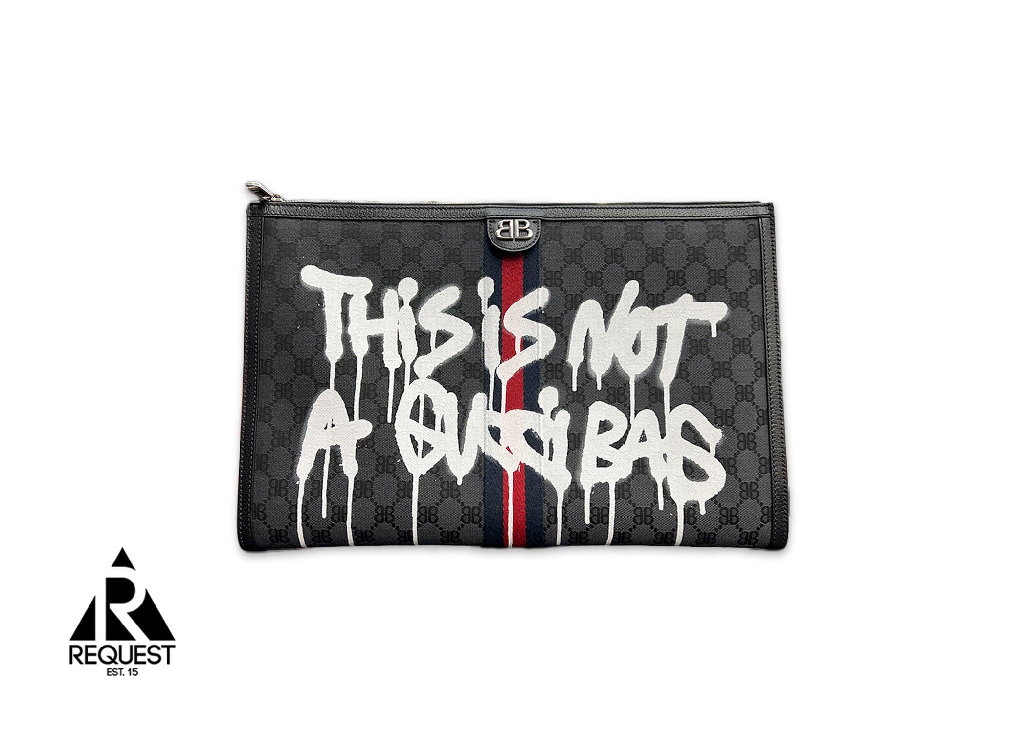 x Gucci The Hacker Project BB Graffiti Laptop Pouch "Black"