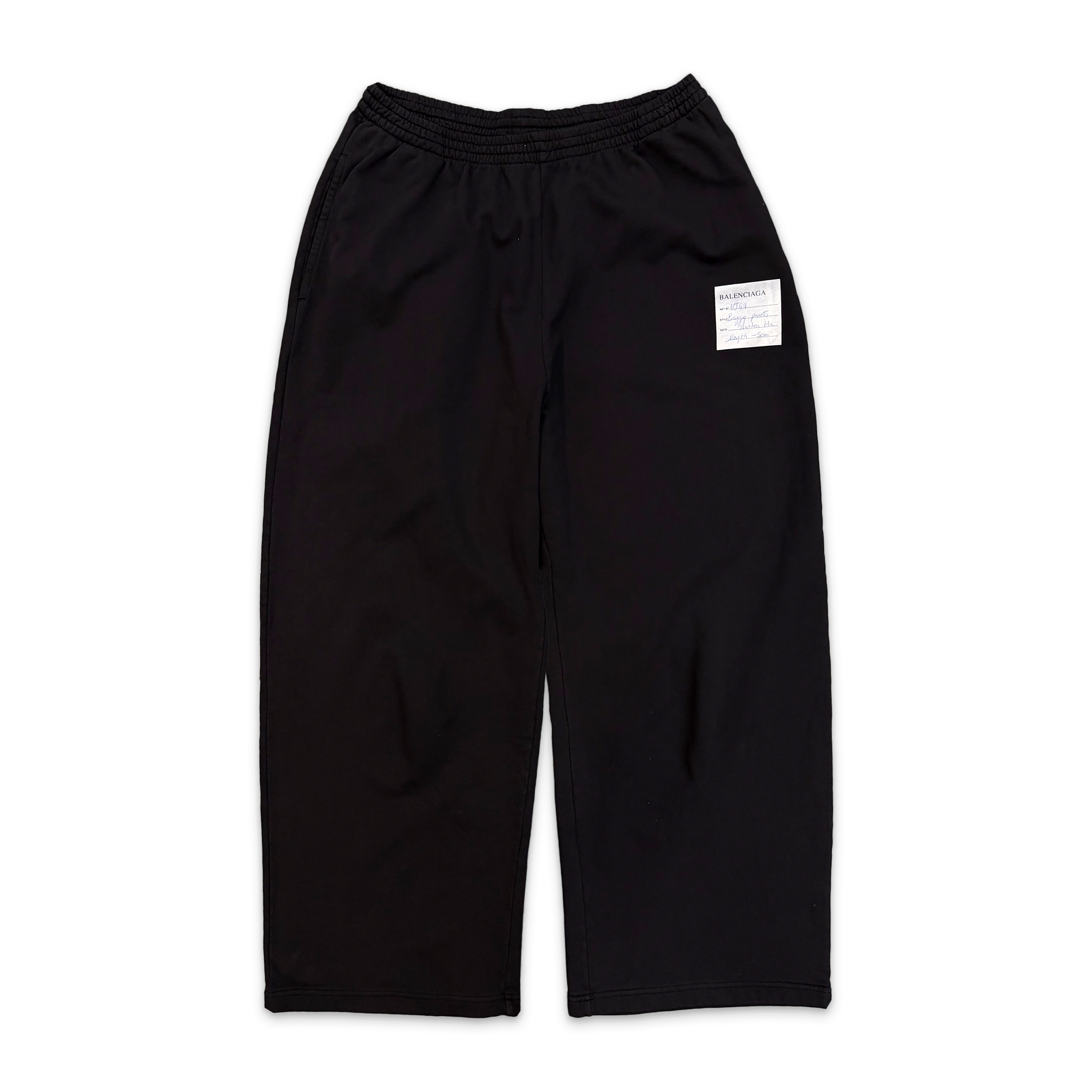 Balenciaga, Sample Sticker Oversized Baggy Sweatpants "Black"