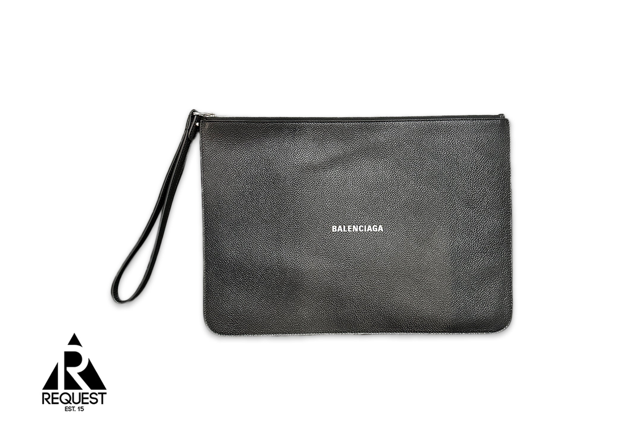 Balenciaga Cash Zipped Clutch Bag "Black"