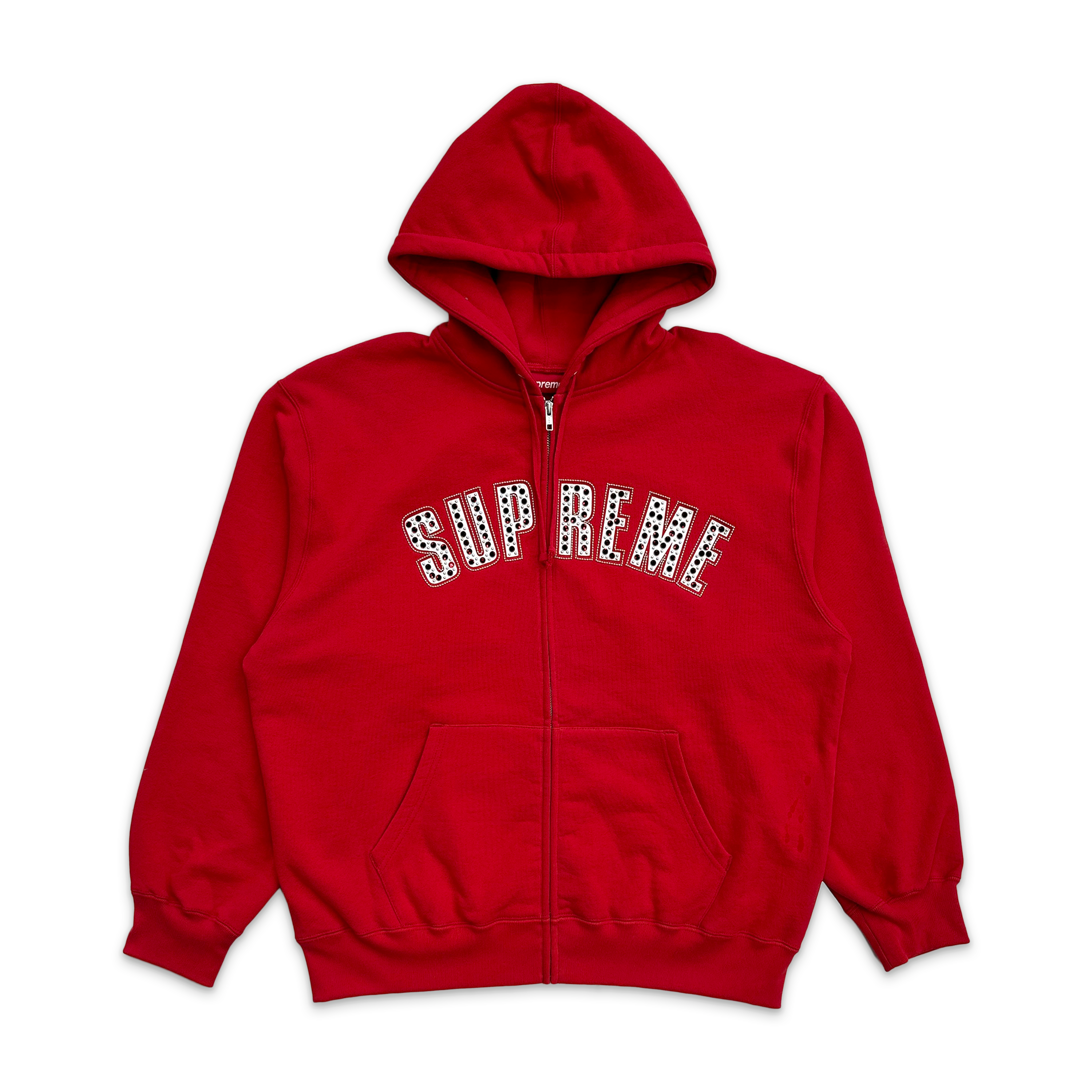 B.B Simons Zip Up Hooded Sweatshirt "Red"