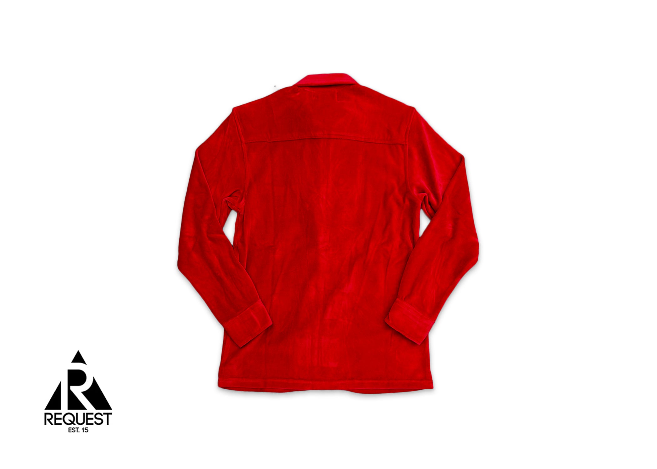 Sinclair Velour Zip Shirt "Red"