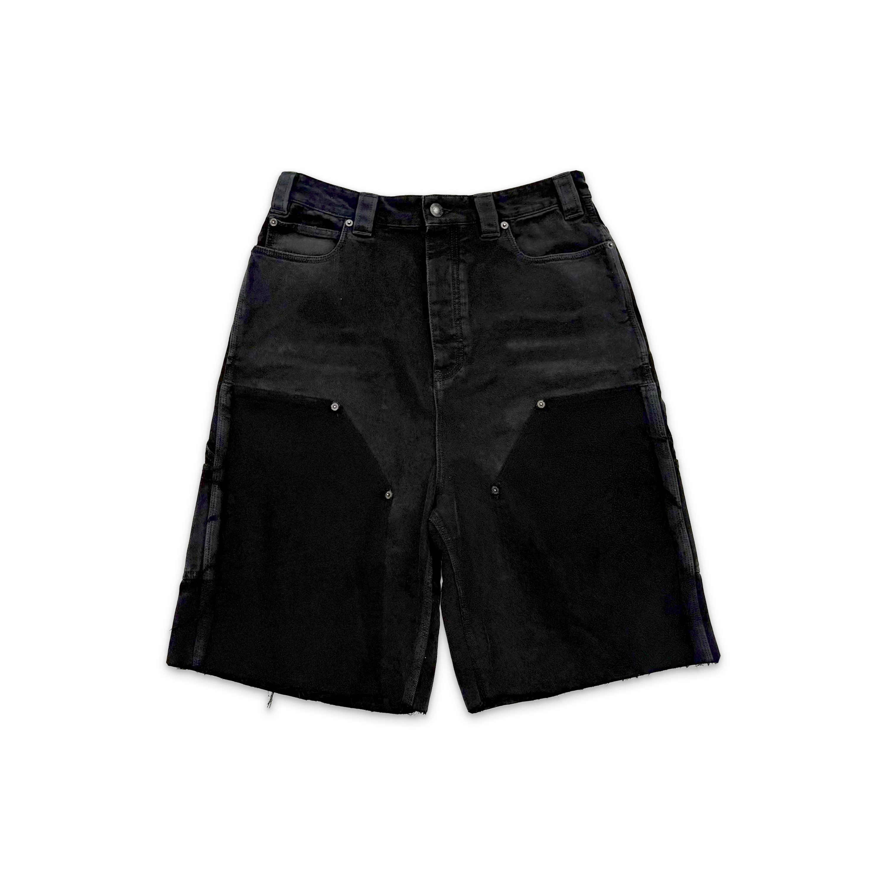 Balenciaga, Panelled Denim Carpenter Shorts "Black"