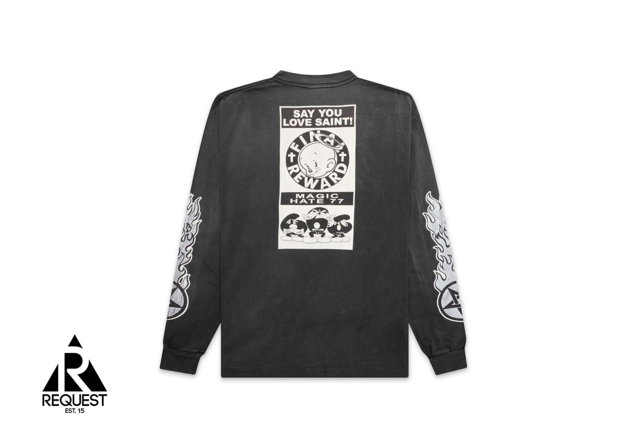 Saint Michael Fire Baby L/S Tee "Vintage Black"