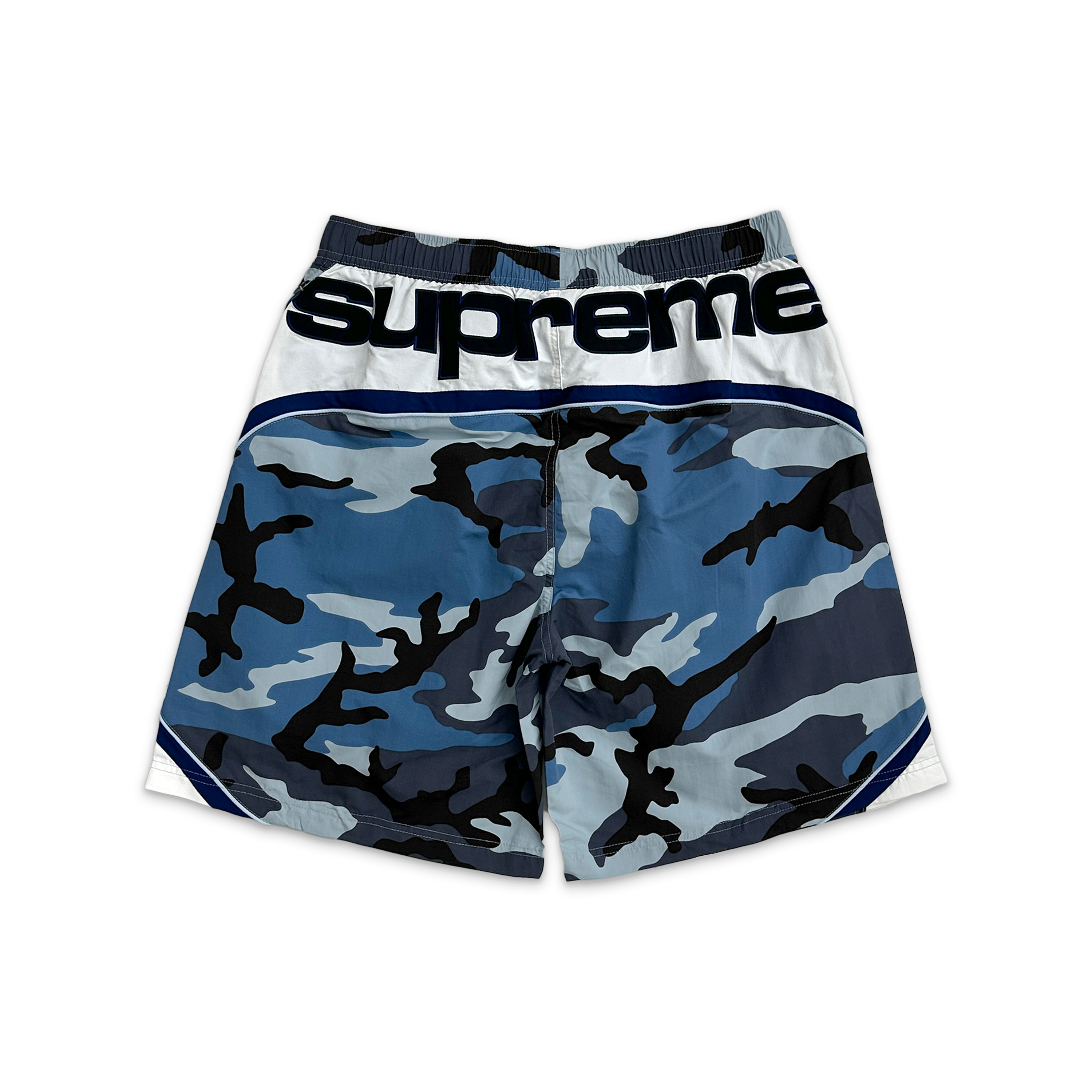 Paneled Water Shorts "Blue Camo"