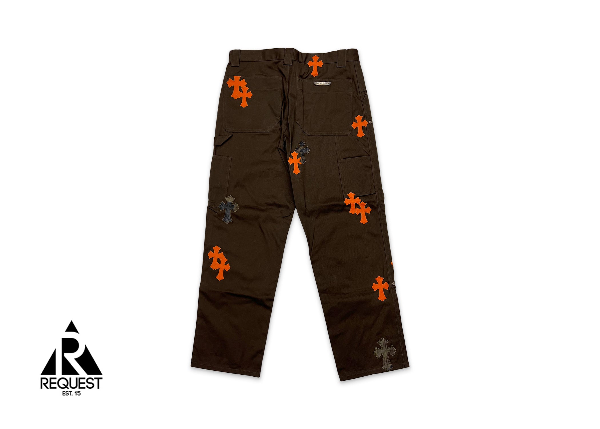 Brown Carpenter Pants "Orange & Camo"