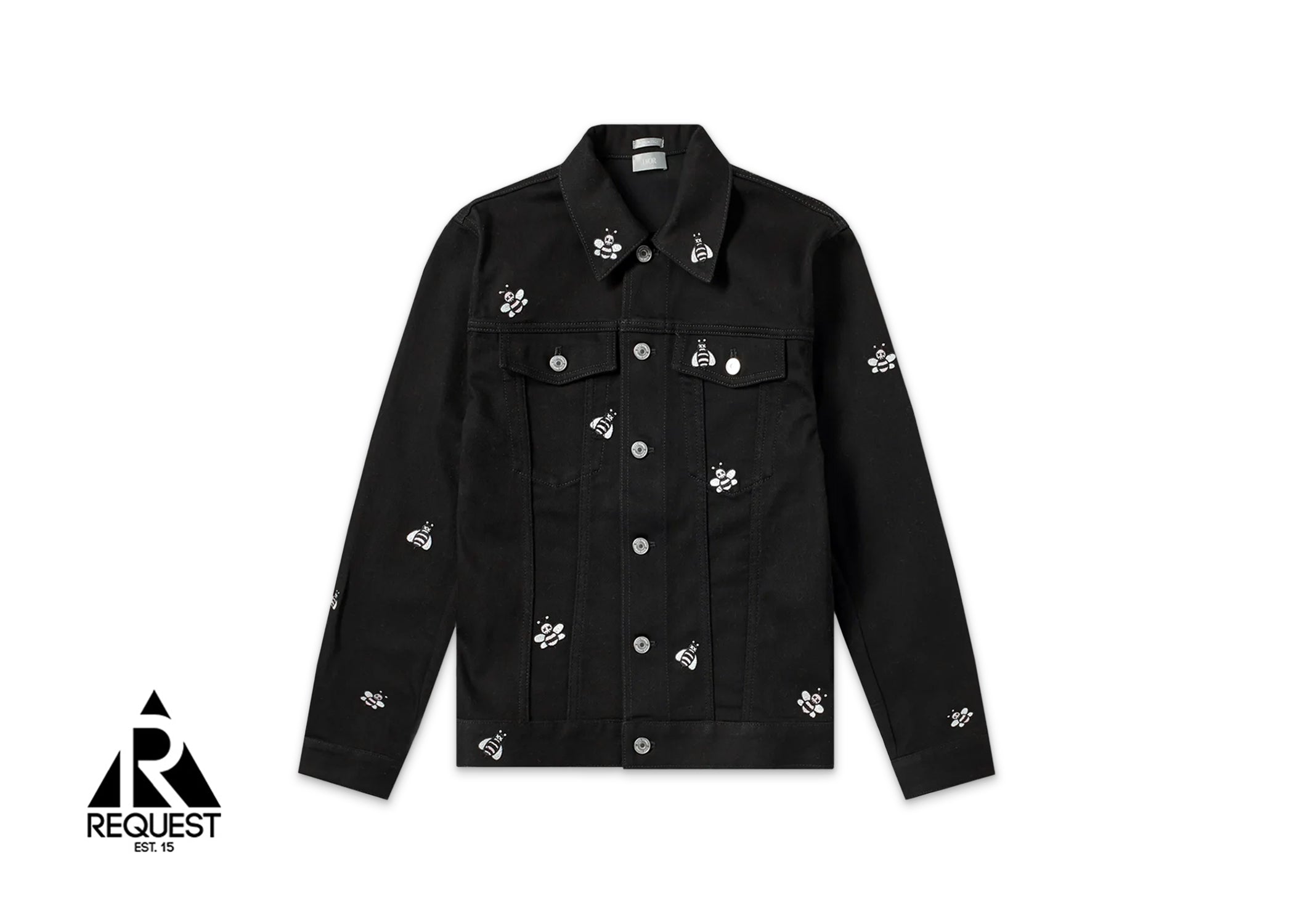 Dior x KAWS Bee Denim Trucker Jacket "Black"