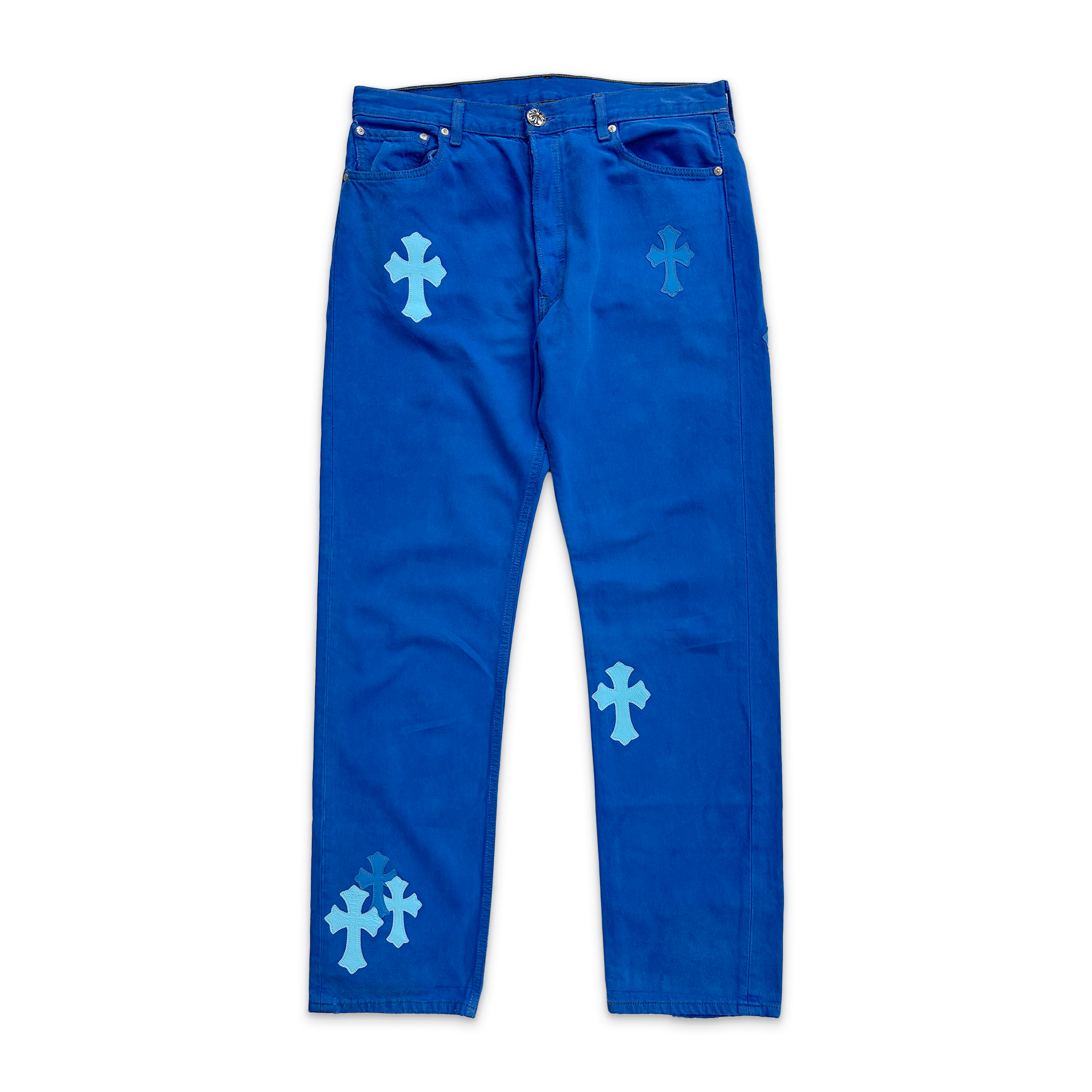 Chrome Hearts, Levi's Blue Denim London Exclusive "Blue & Light Blue Crosses"