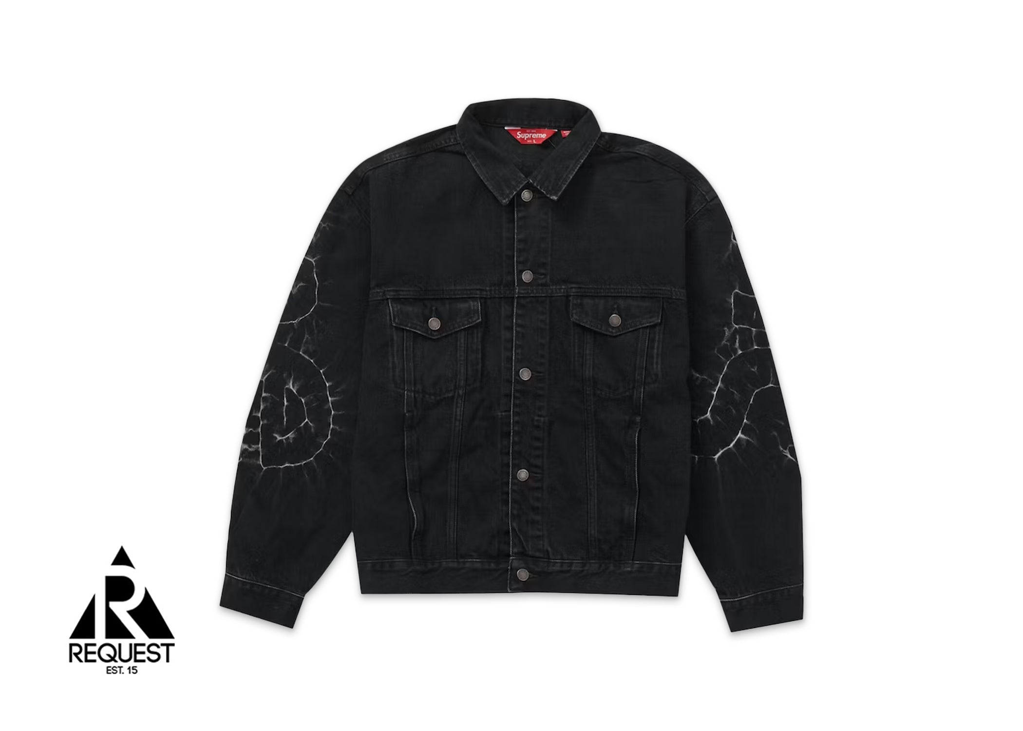 Supreme Shibori Denim Trucker Jacket "Black"