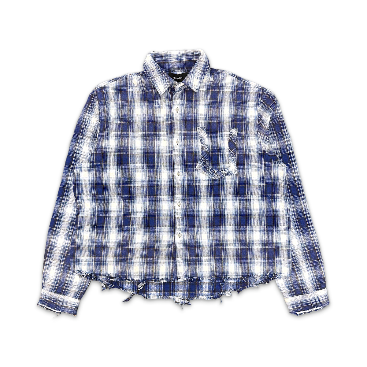 Raw Cut Flannel Shirt "Blue"