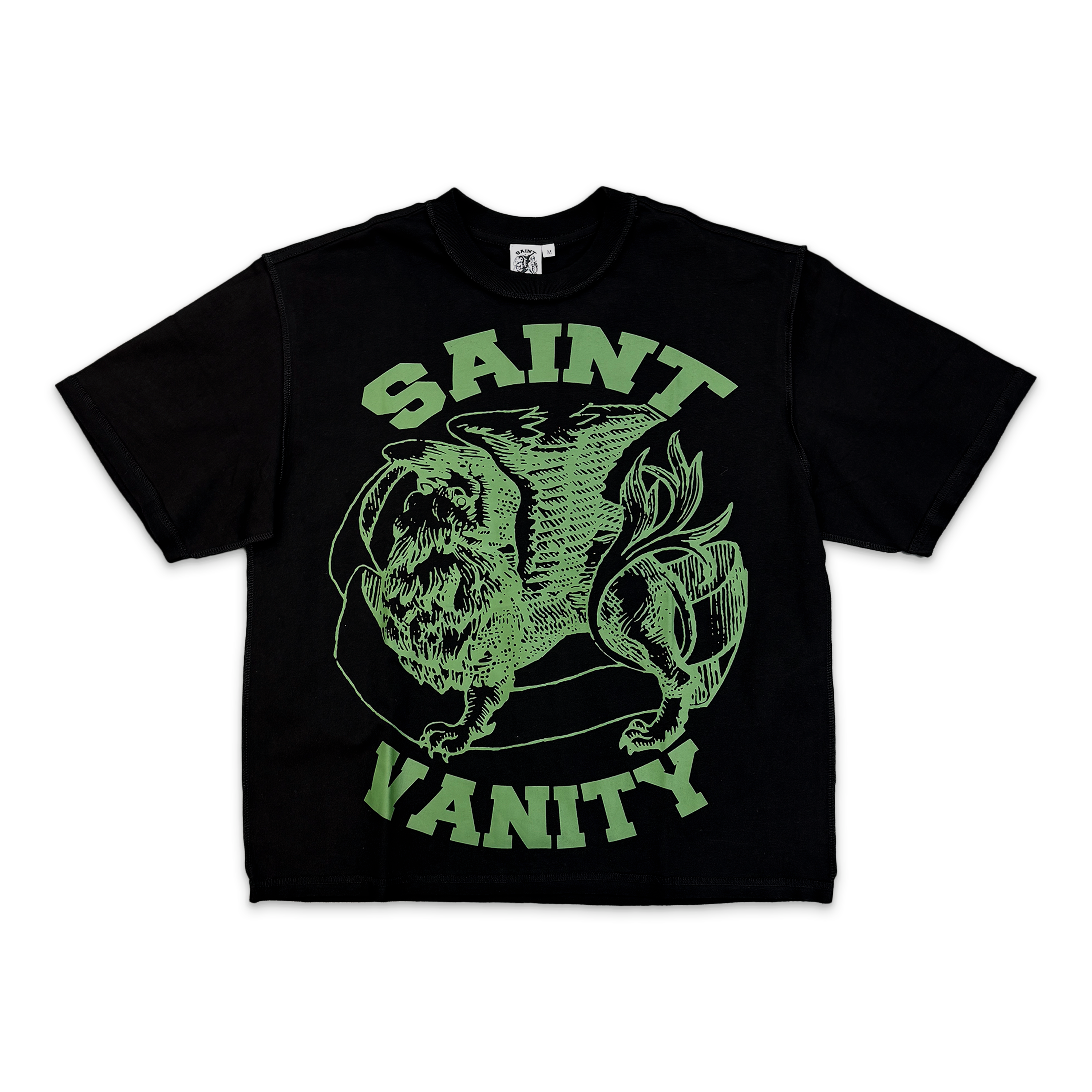 Griffin Logo Tee "Black/Army Green"