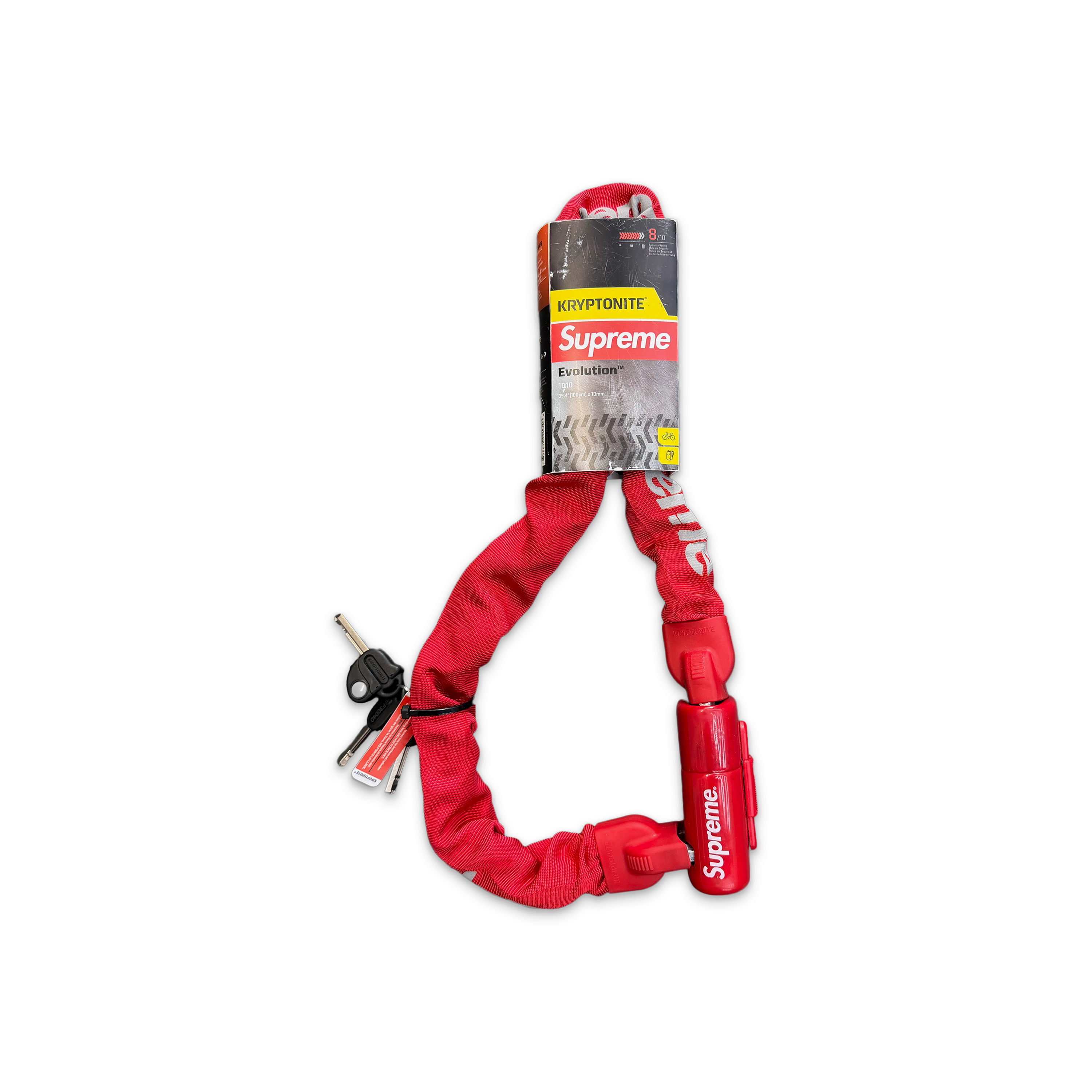Kryptonite Integrated Chain Lock "Red"