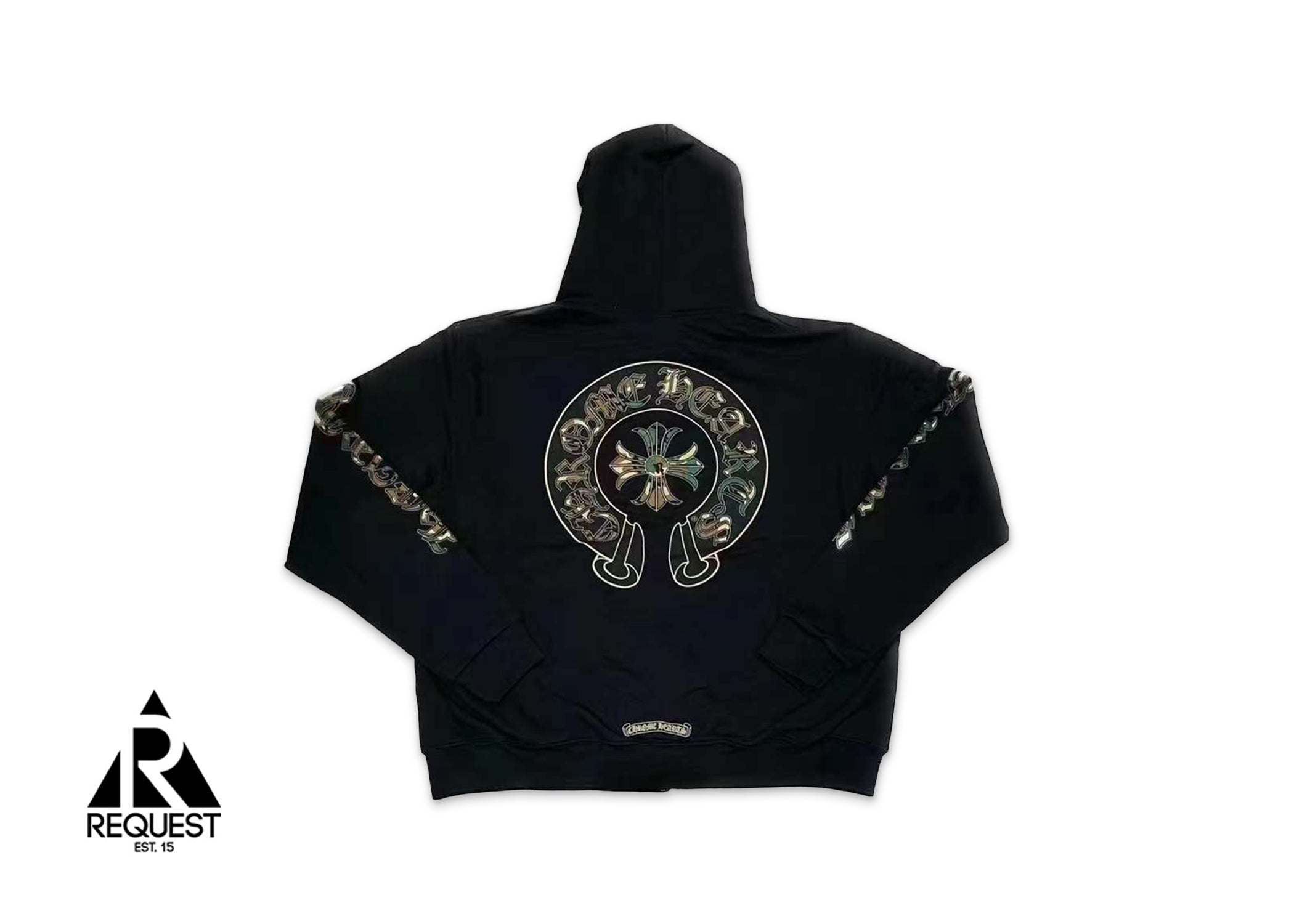 Chrome Hearts Horseshoe Camo Thermal Zip Up Hoodie "Black"