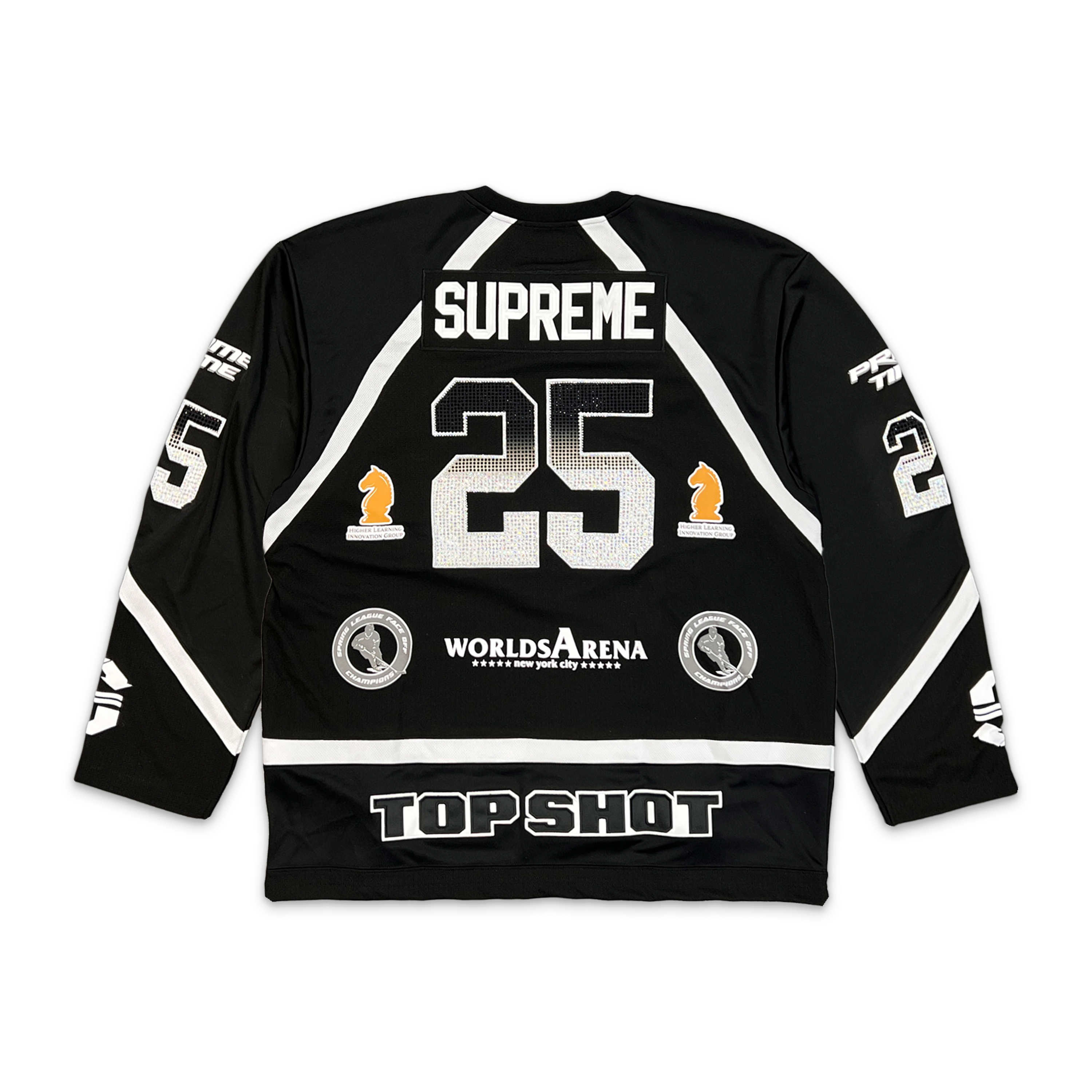 Supreme, Rhinestone Hockey Jersey "Black"
