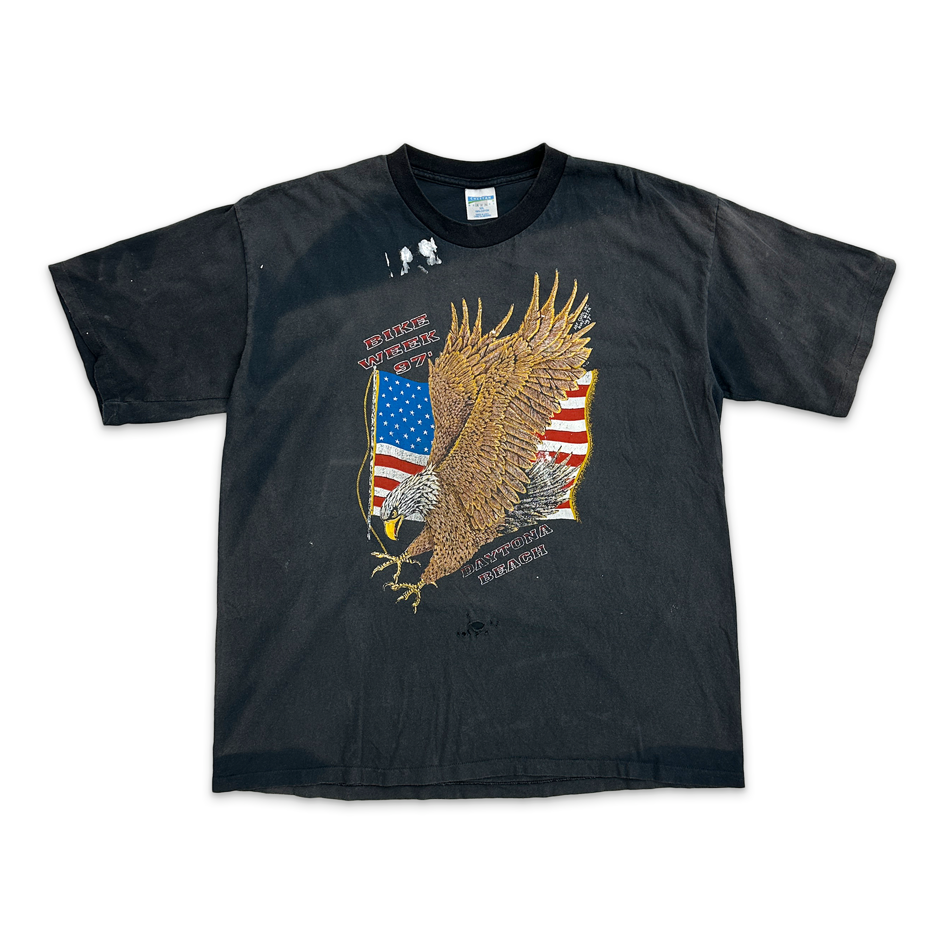 Bike Week 1997 Daytona Beach Tee "Faded Black"