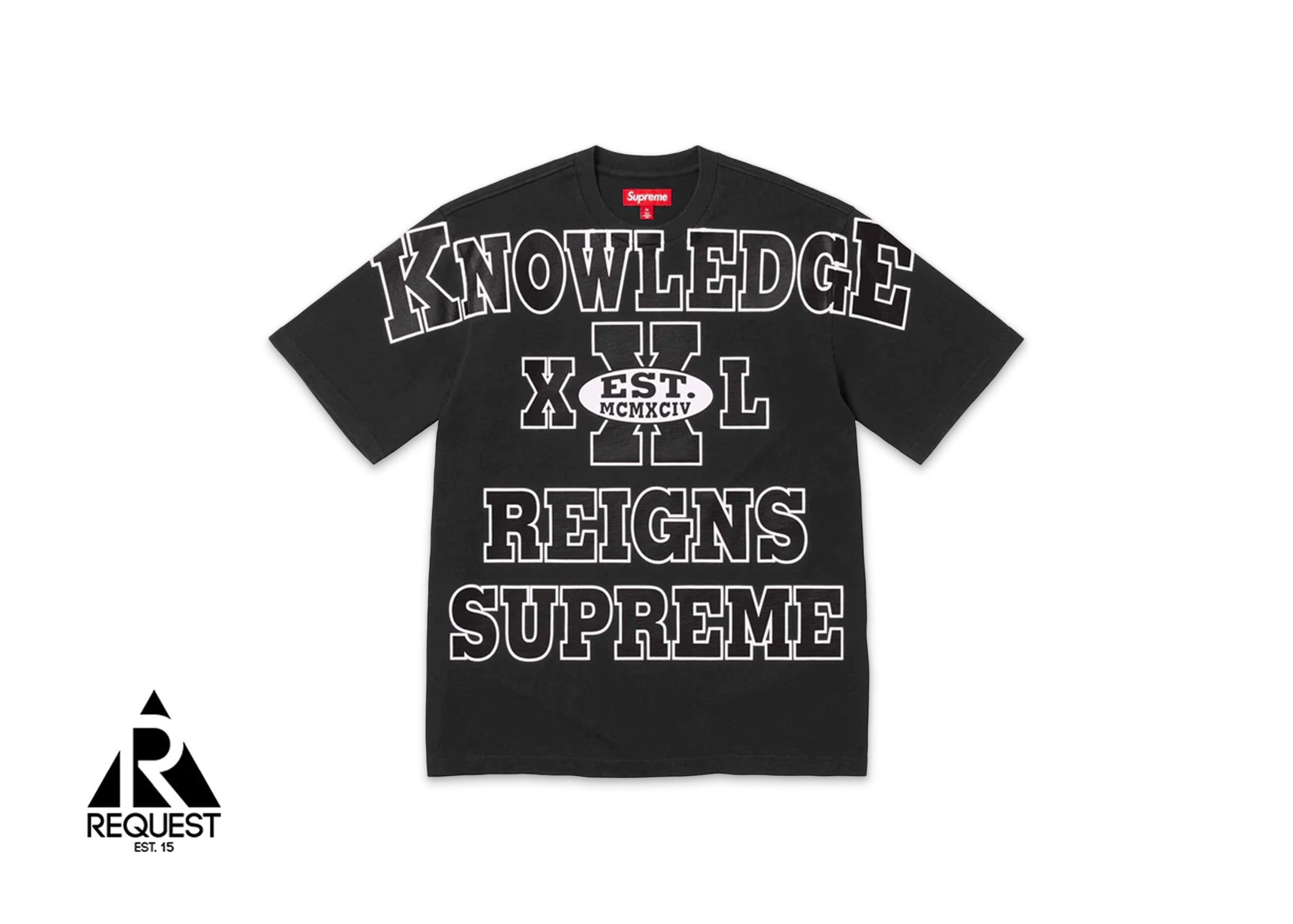 Supreme Overprint Knowledge S/S Top "Black"